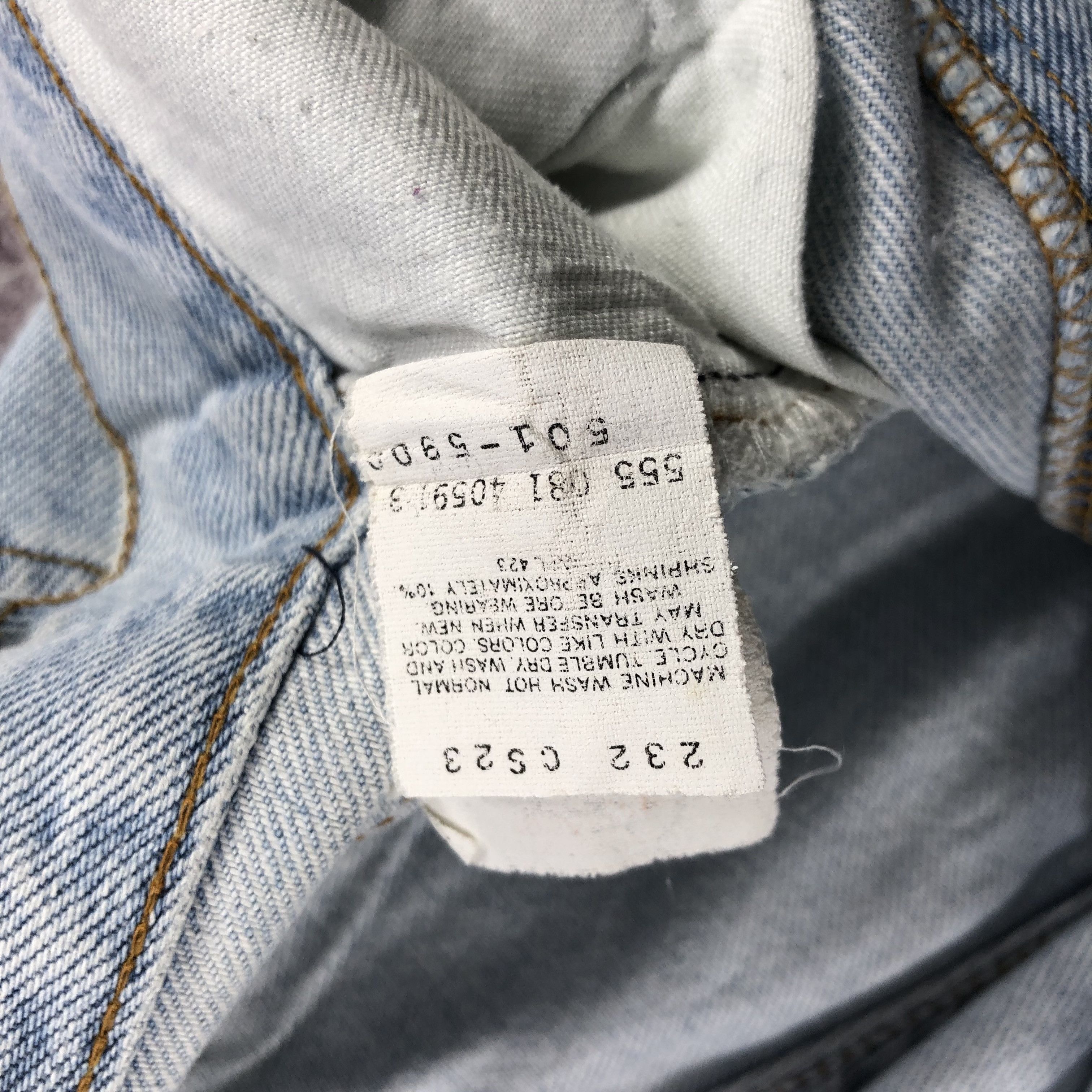 Levi's × Vintage Vintage 90s Light Wash Levis 501 Jeans-JM2195 Size US 28 / EU 44 - 15 Thumbnail