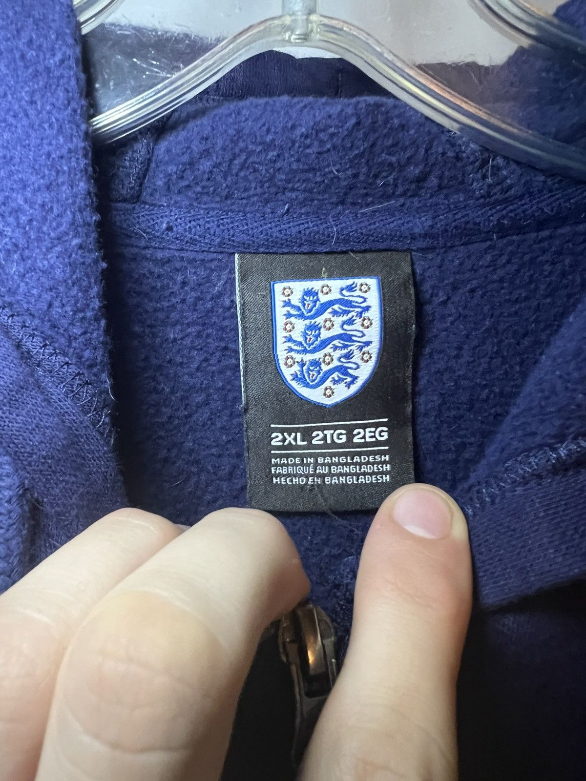 Vintage Vintage England football crest soccer zip-up hoodie Size US L / EU 52-54 / 3 - 4 Thumbnail