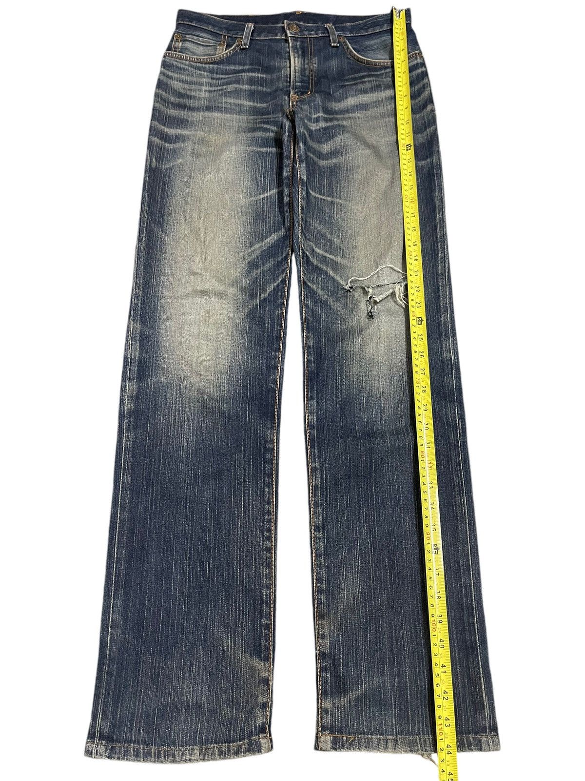 Edwin Vintage Japan Edwin 504 Blue Wash Style Distress Style Jeans Size US 32 / EU 48 - 13 Thumbnail