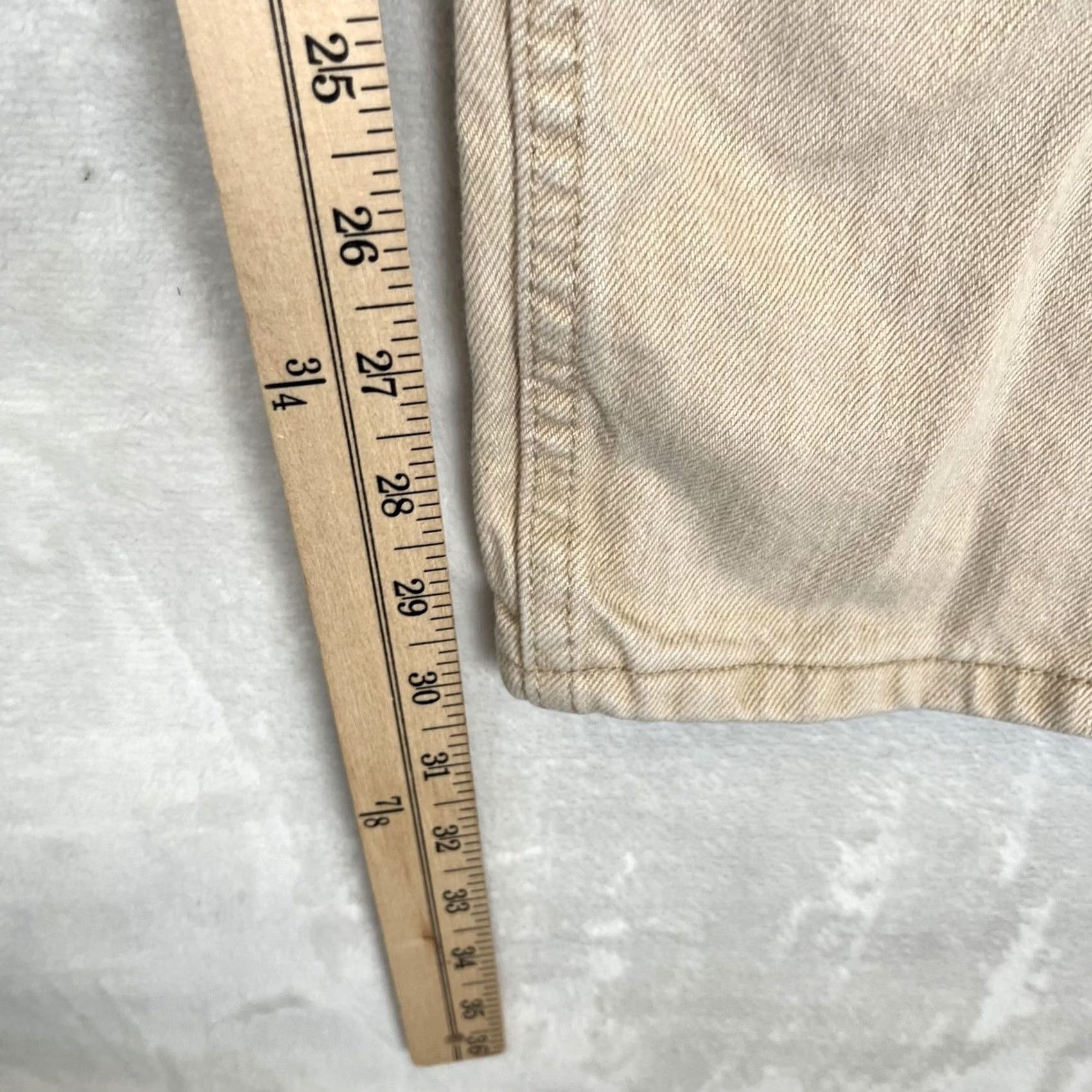 Lee VINTAGE Lee Jeans Mens 38 Beige 38x30 Regular Fit Straight Denim 90s READ Size US 38 / EU 54 - 3 Thumbnail