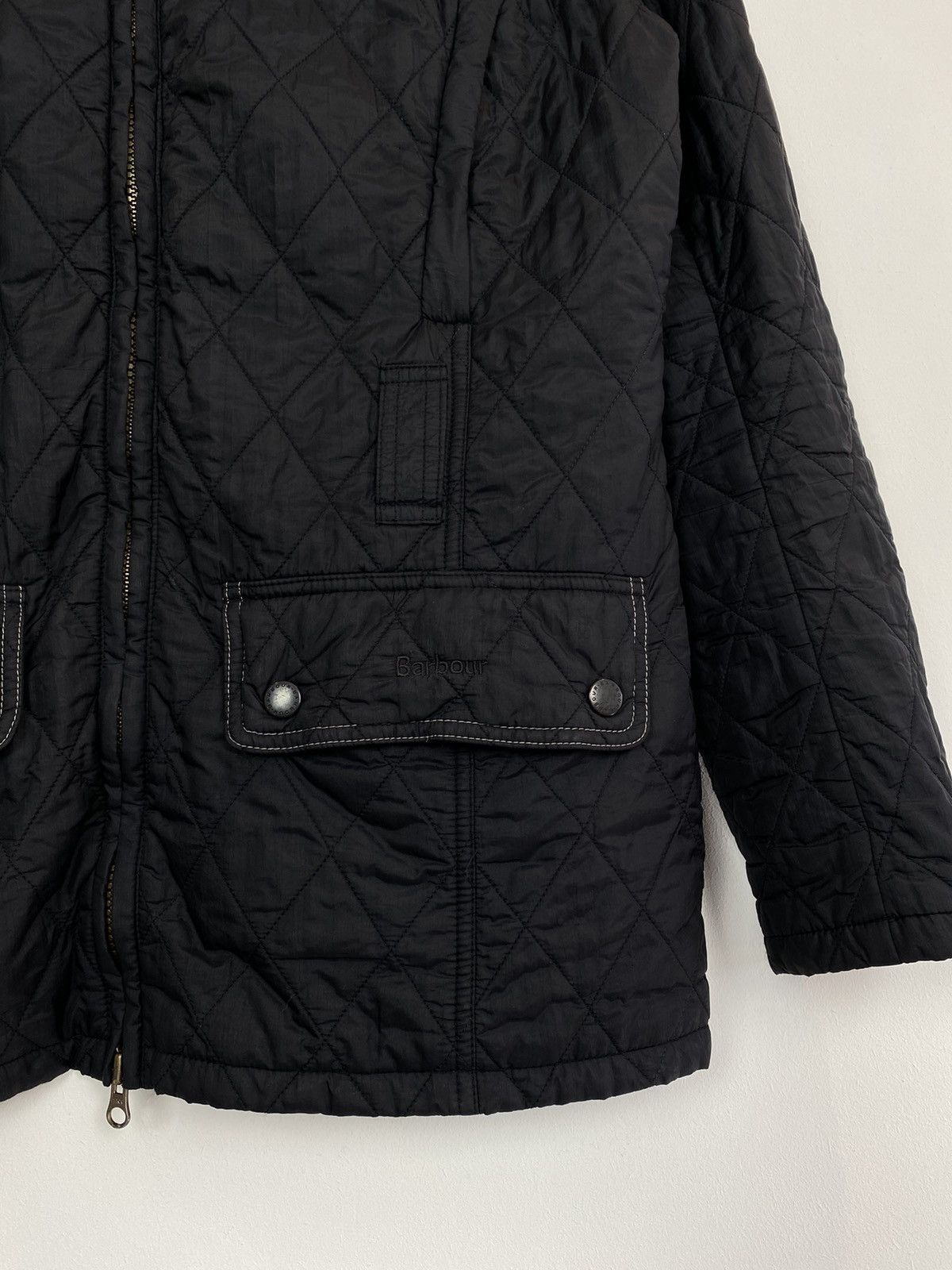 Designer Barbour Suzie Biker Quilted Jacket Long Sleeve Women’s UK14 Size L / US 10 / IT 46 - 3 Thumbnail