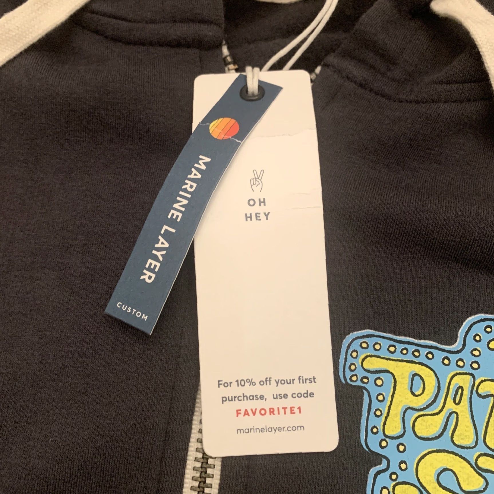 Marine Layer Marine Layer Hoodie Women's Large Gray Full Zip Sweatshirt Patrick Star Cartoon Size L / US 10 / IT 46 - 3 Thumbnail