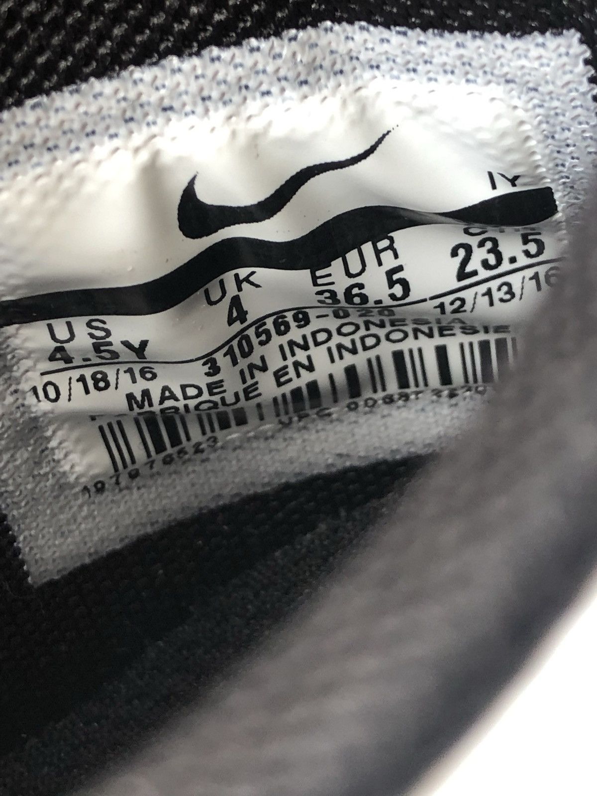 Nike Nike Dunk Low GS Black White 2016 Deadstock rare vintage Size US 6.5 / IT 36.5 - 7 Thumbnail