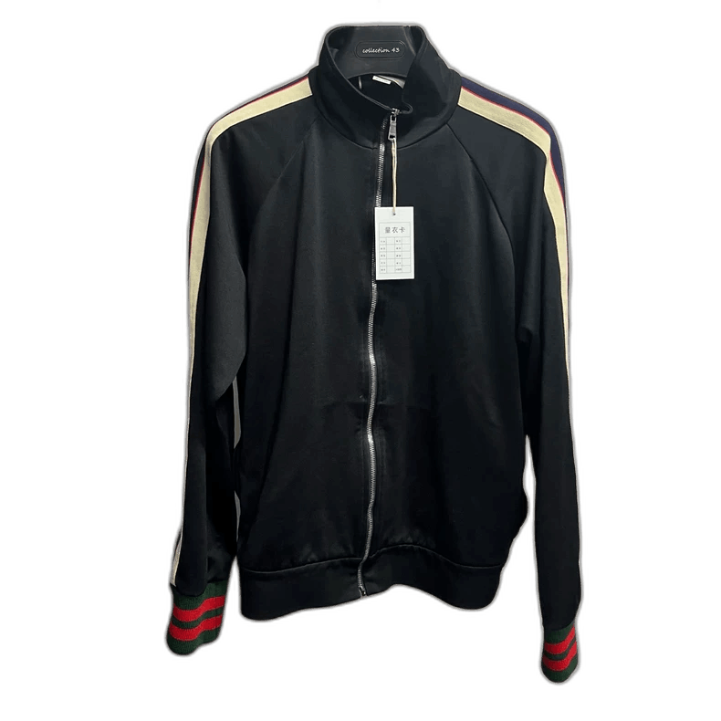 Gucci Gucci Black Striped Zip Classic Jacket Size US L / EU 52-54 / 3 - 1 Thumbnail