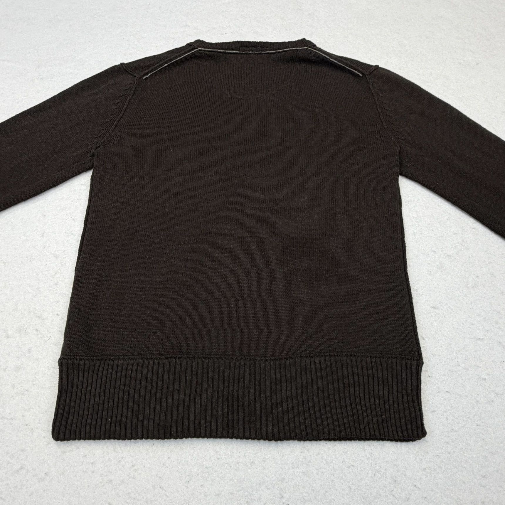 American Eagle Outfitters American Eagle Outfitters Sweater Mens Small Brown Crewneck Logo Knit Pullover Size US S / EU 44-46 / 1 - 4 Thumbnail