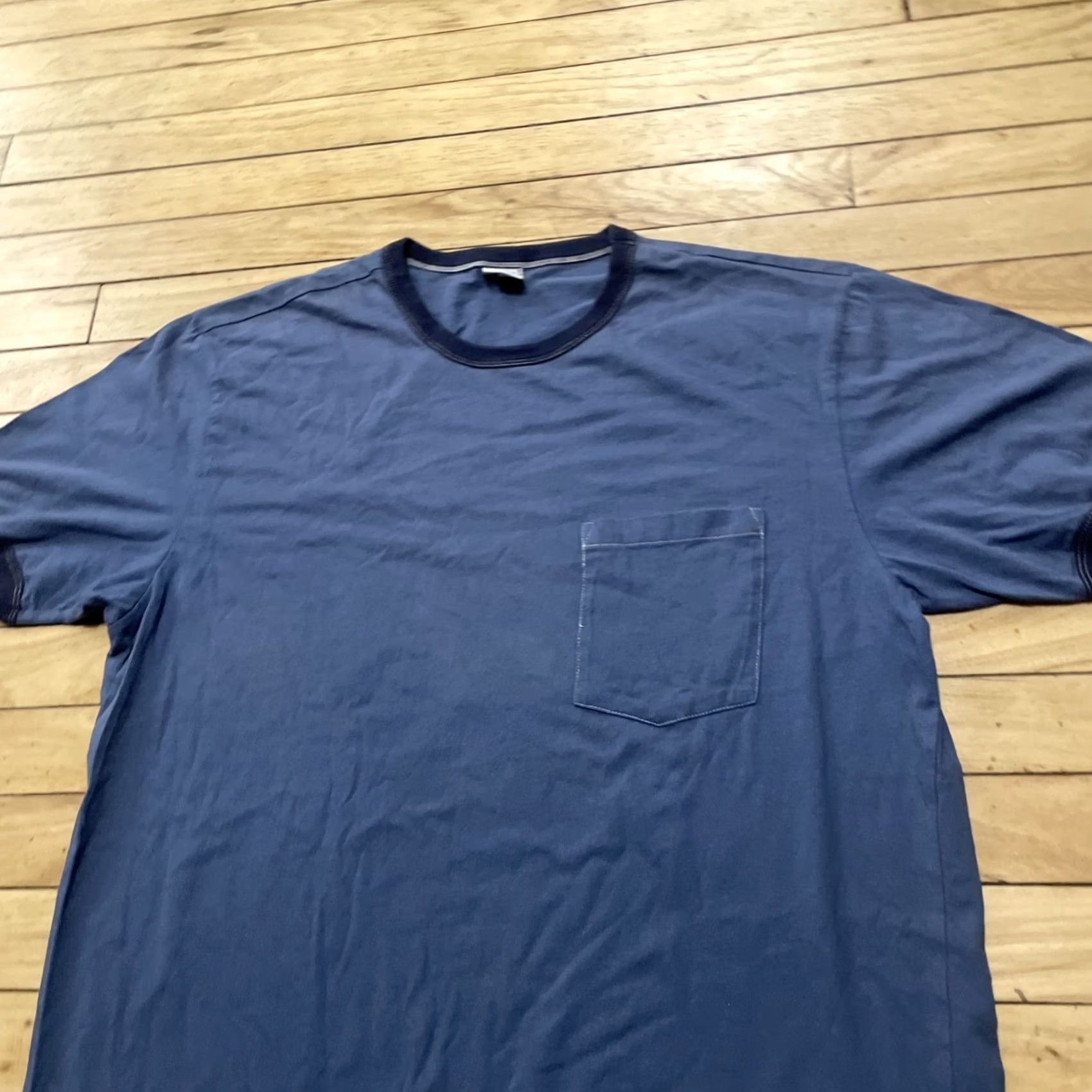 Old Navy VINTAGE Old Navy Shirt Men L Blue White Stitching Crew Neck Short Sleeve T-Shirt 90s USA Skater Preppy Beach Size US L / EU 52-54 / 3 - 4 Thumbnail