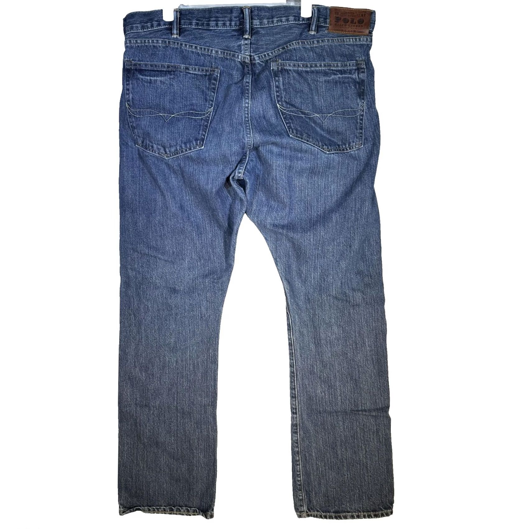Polo Ralph Lauren Polo Ralph Lauren Jeans Mens 38x30 Blue Slim Straight Fit Denim RL Embroidered Jeans Size US M / EU 48-50 / 2 - 2 Thumbnail