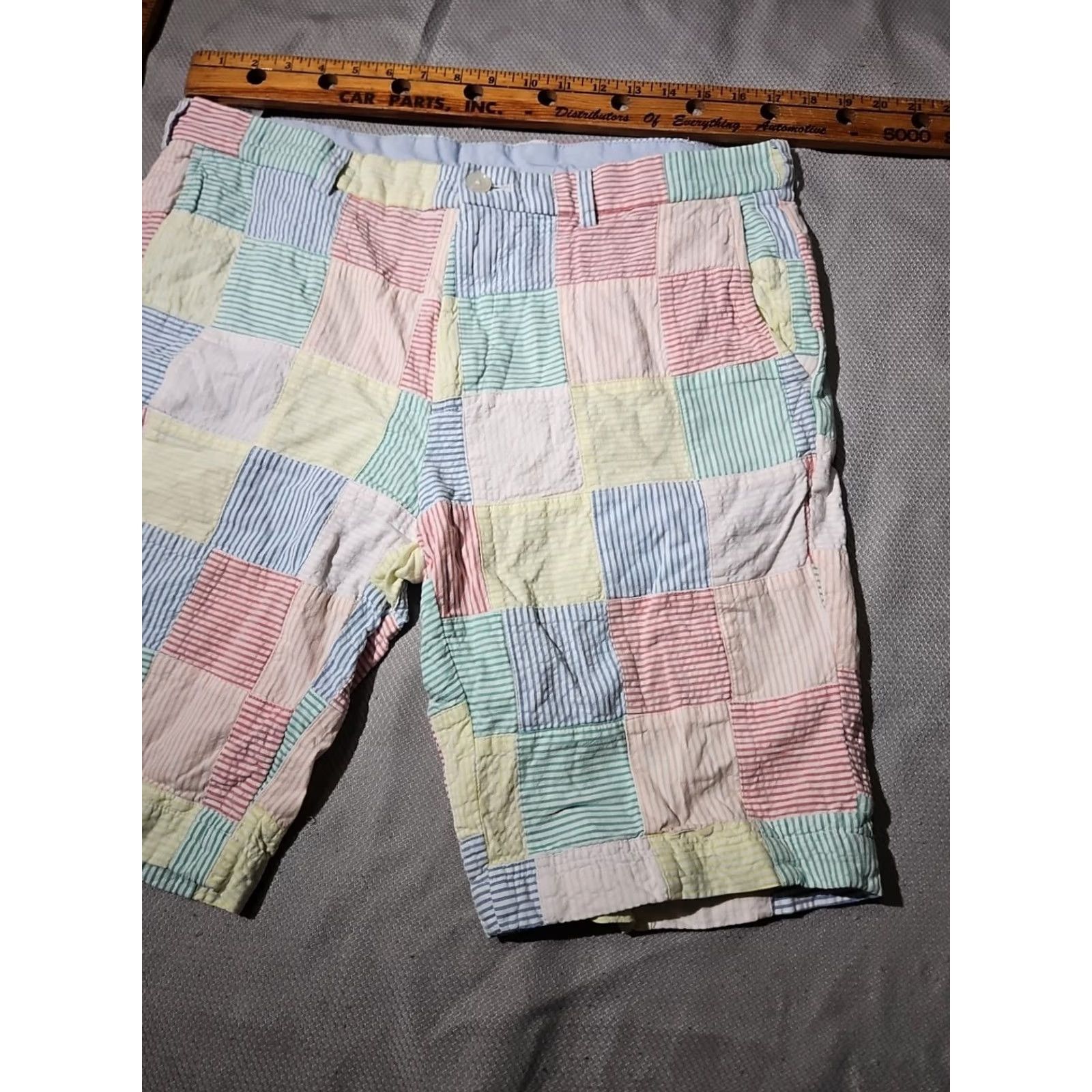 Brooks Brothers Brooks Brothers Shorts Mens 35 Multicolor Seersucker Preppy Patchwork Bermuda Pants Shorts Set? Size US 35 - 5 Thumbnail