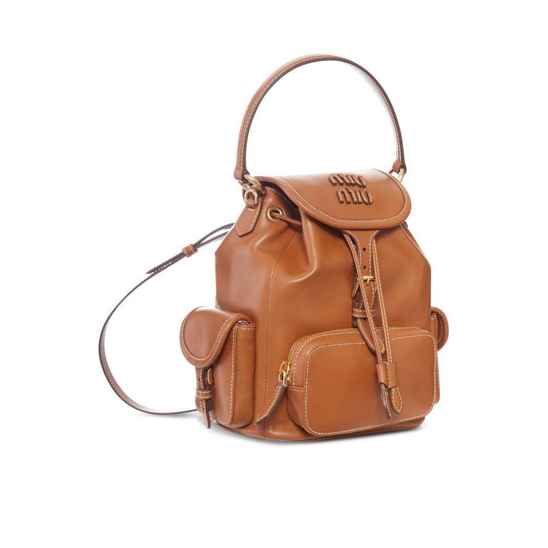 Miu Miu MIU MIU Cognac Leather Backpack New & Authentic Size ONE SIZE - 2 Thumbnail