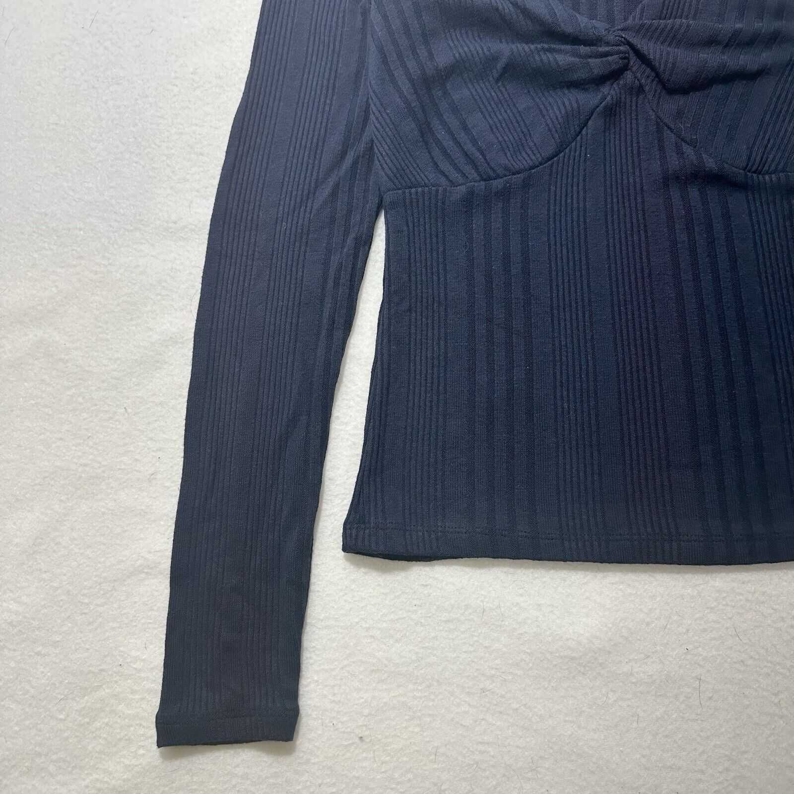 Boden Boden 4 Navy Blue Ribbed Sweetheart Pullover T Shirt Size S / US 4 / IT 40 - 3 Thumbnail