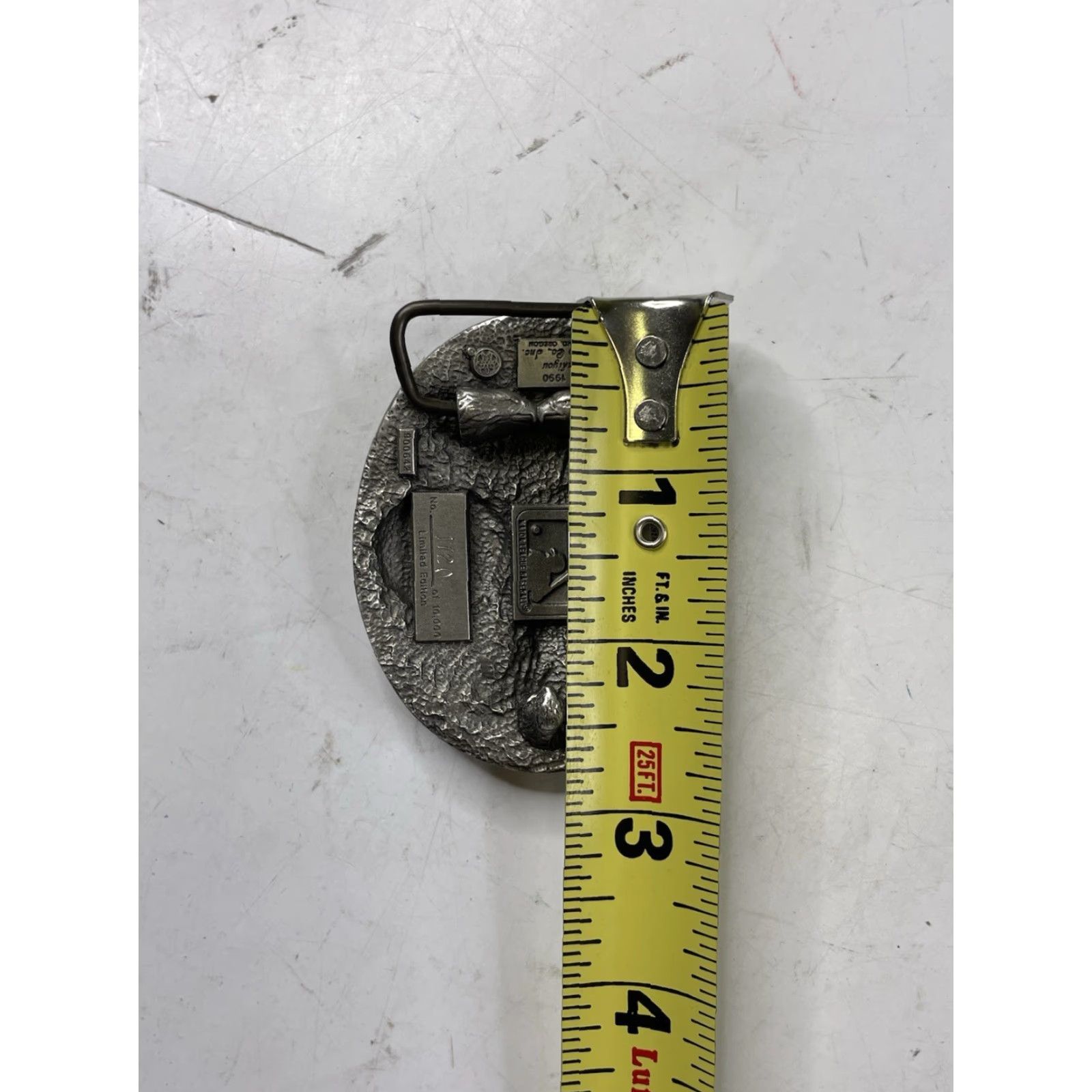 Vintage VINTAGE Mets Belt Buckle Pewter Silver 1990 Limited Edition Men NY Mets Unbranded West Coast Siskiyou Pewter Buckle Silver Belt Buckle Men Size ONE SIZE - 5 Thumbnail
