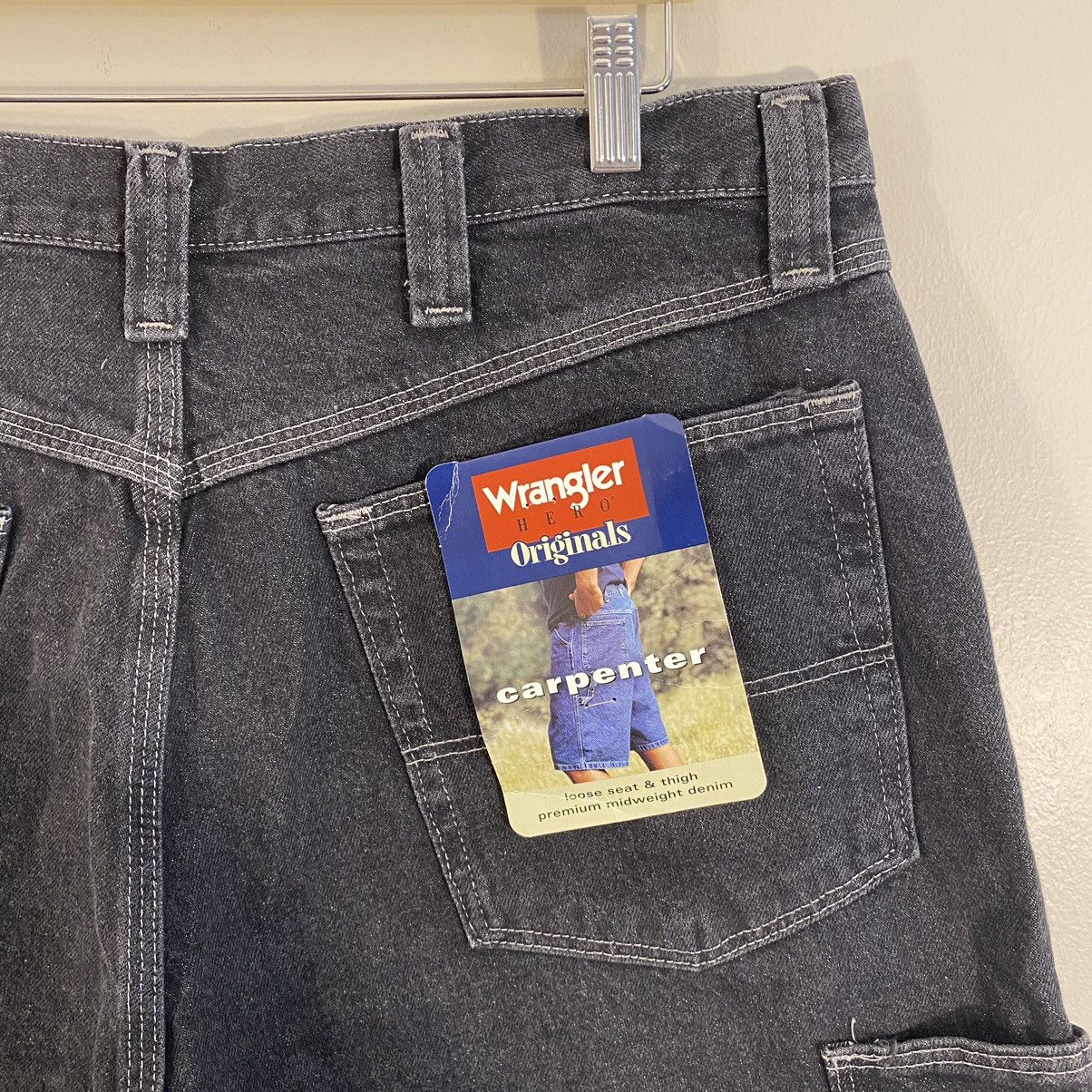 Vintage × Wrangler Vintage Wrangler Denim Carpenter Jorts Faded Black Size US 36 / EU 52 - 4 Thumbnail
