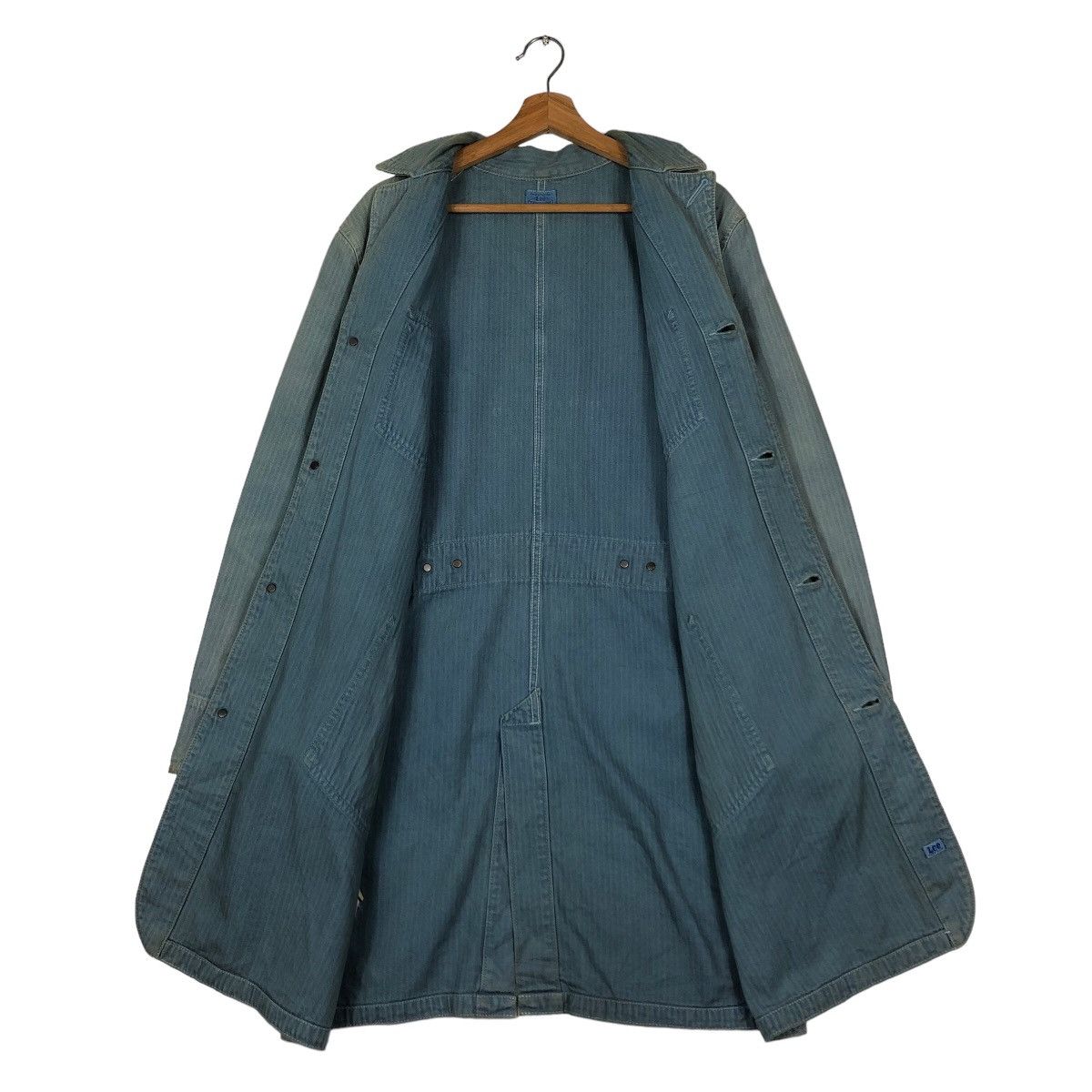 Japanese Brand 🔥Vtg Long Jacket Denim Union Made Lee USA Size US M / EU 48-50 / 2 - 11 Thumbnail