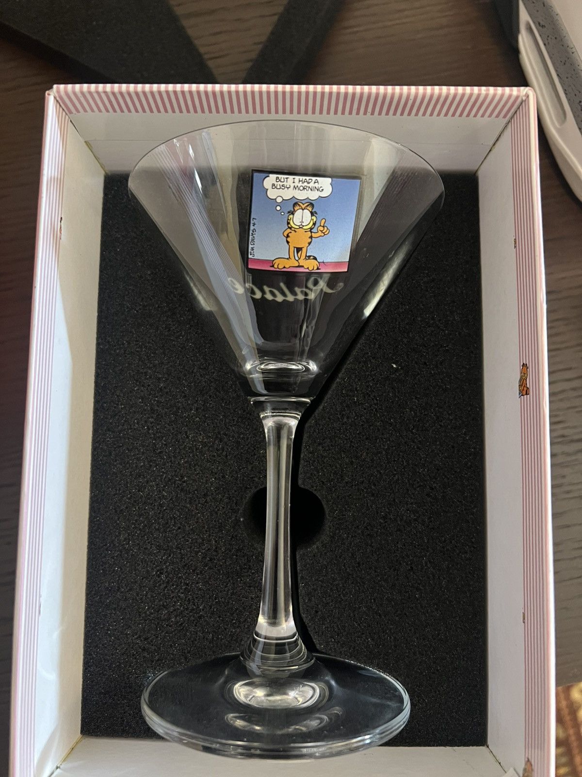 Palace Palace Garfield Martini Glass Clear/Blue Size ONE SIZE - 2 Thumbnail