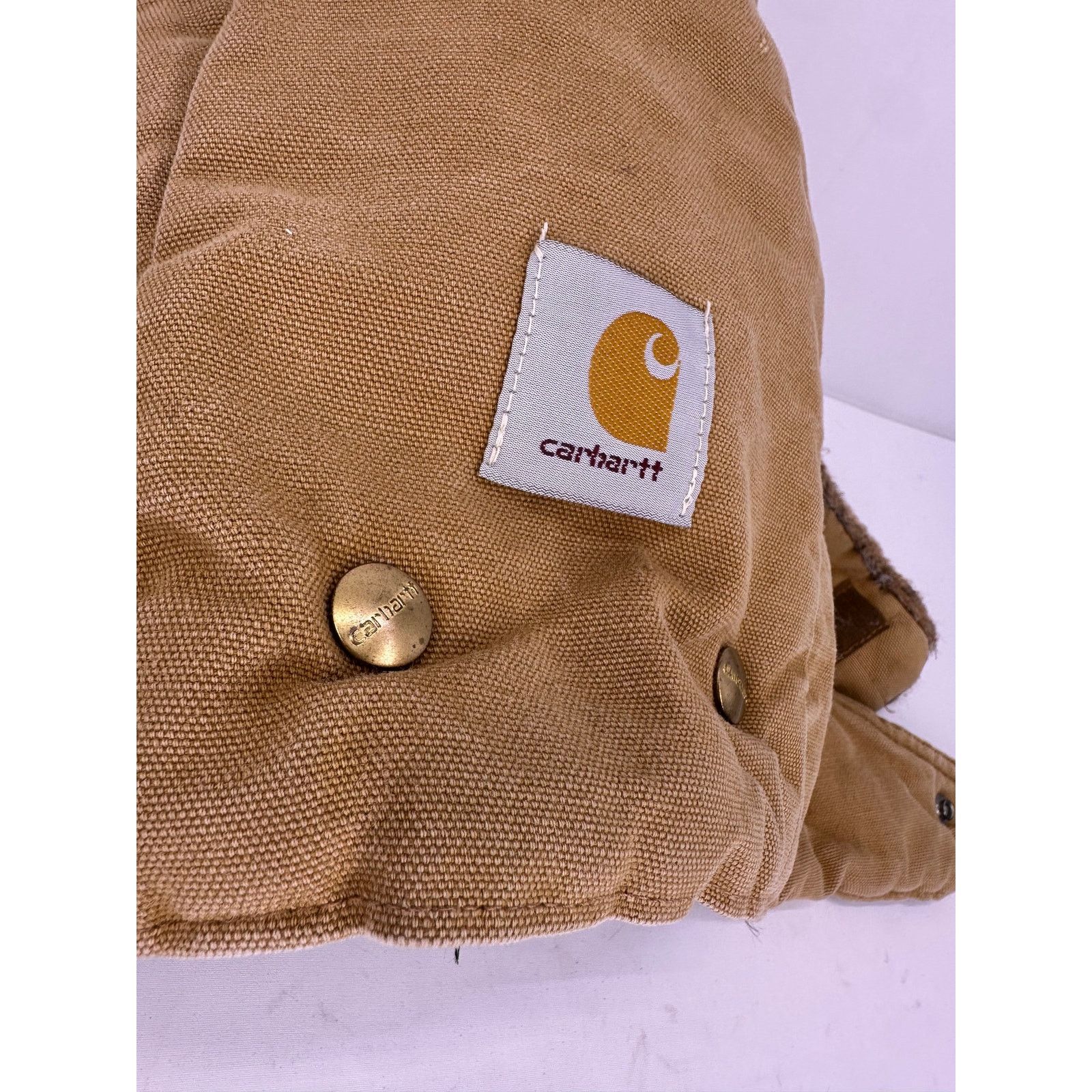 Carhartt Vintage Carhartt Hood Brown Quilt Lined Faux Fur Snap Size ONE SIZE - 9 Thumbnail