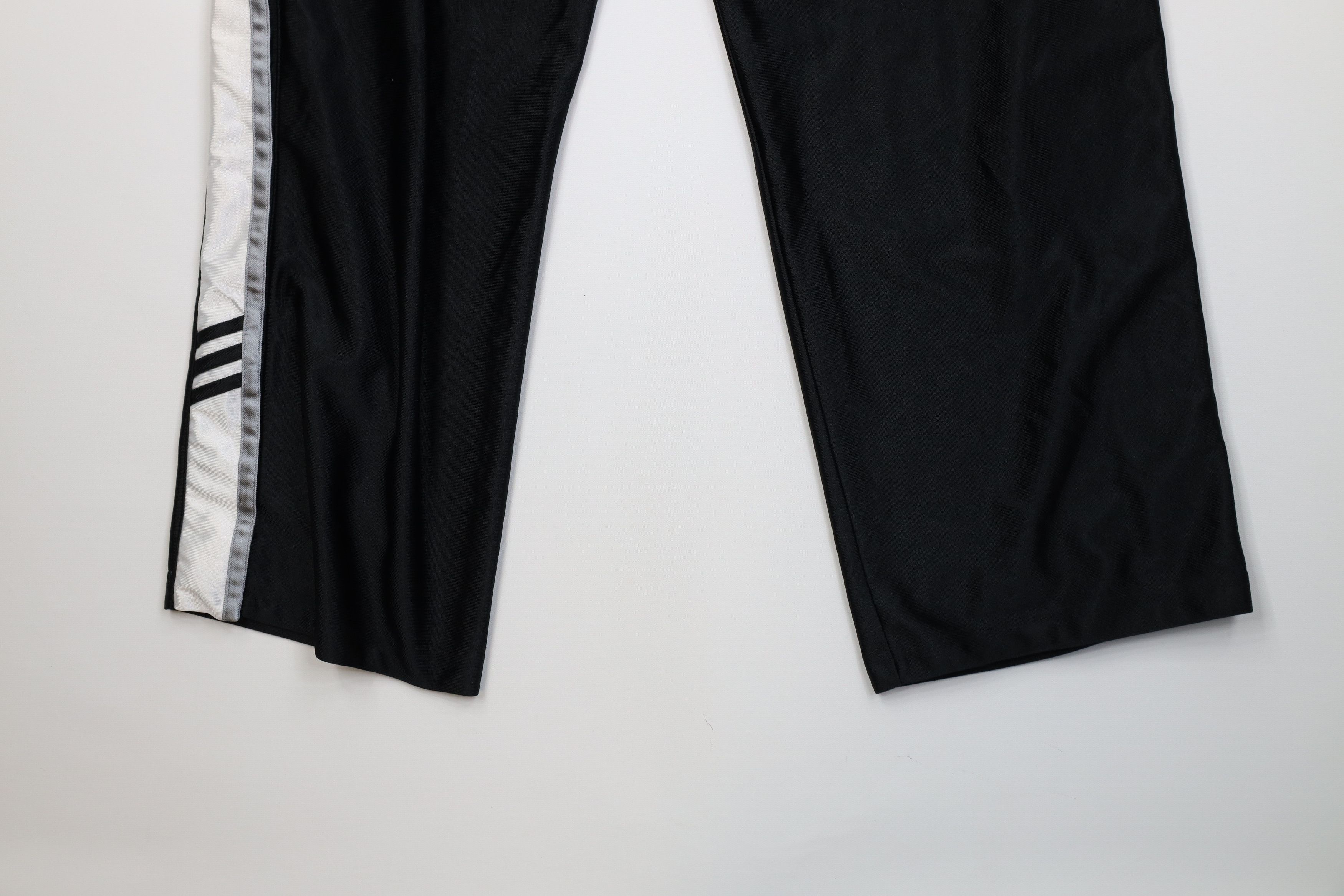 Adidas Vintage Y2K Adidas Striped Wide Leg Tearaway Pants Black Size US 40 / EU 56 - 15 Thumbnail