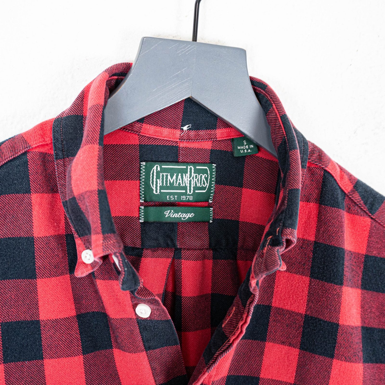 Gitman Bros. Gitman Bros Vintage Red Buffalo Plaid Flannel Shirt Small Size US S / EU 44-46 / 1 - 4 Thumbnail