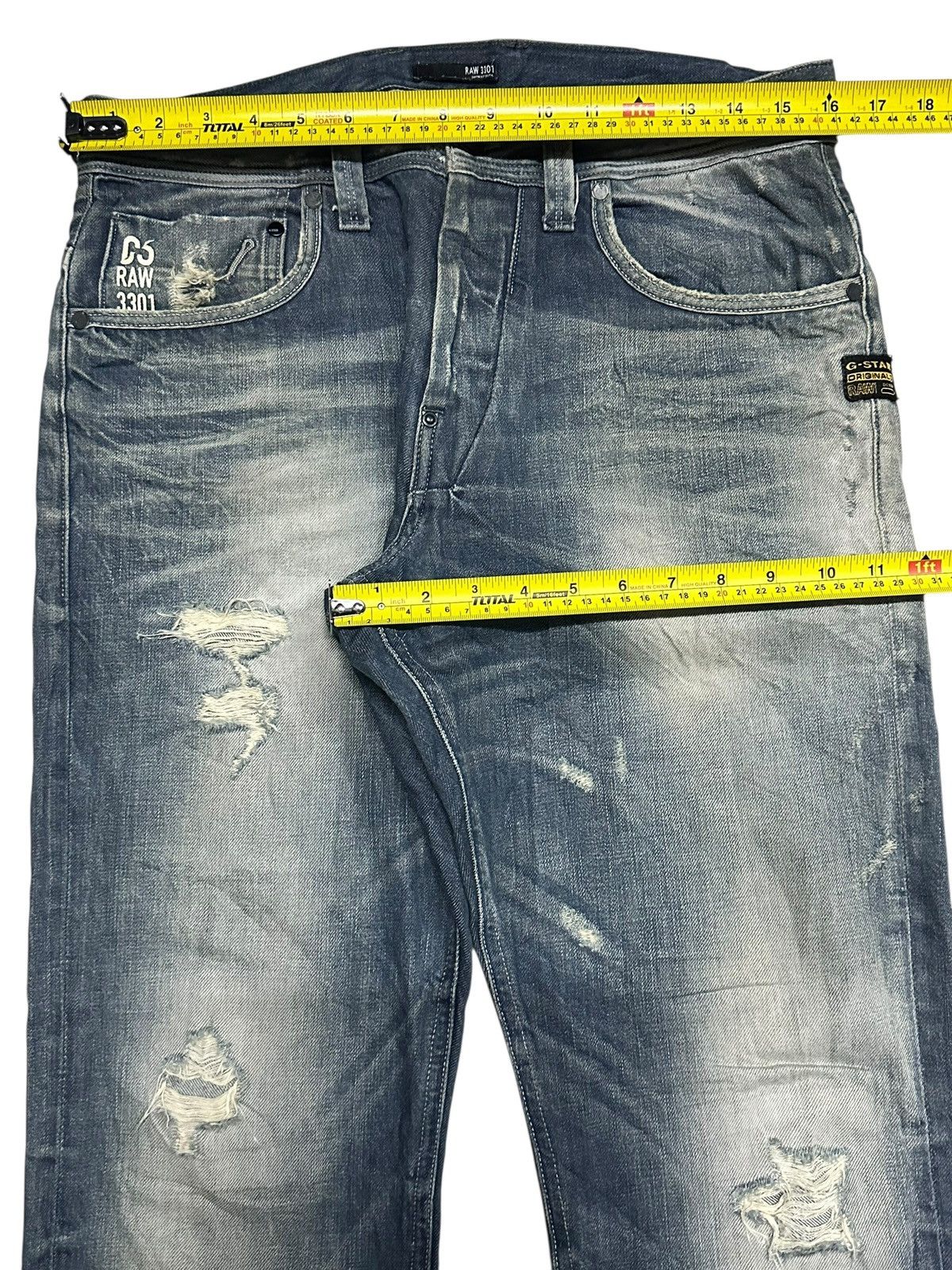 G-Star G Star Vintage Distressed Baggy Loose Style & Faded Wash Size US 32 / EU 48 - 16 Thumbnail