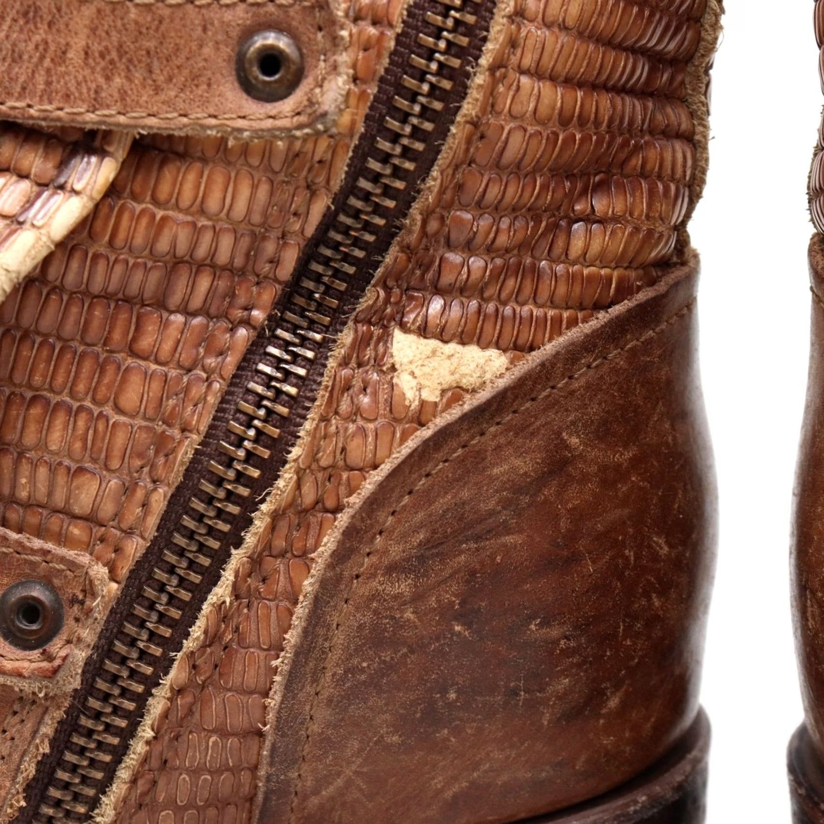 FREEBIRD Freebird By Steven Apex Brown Distressed Leather Moto Boots Size 6 Womens Leather Distressed Western Boot Size US 6 / IT 36 - 6 Thumbnail