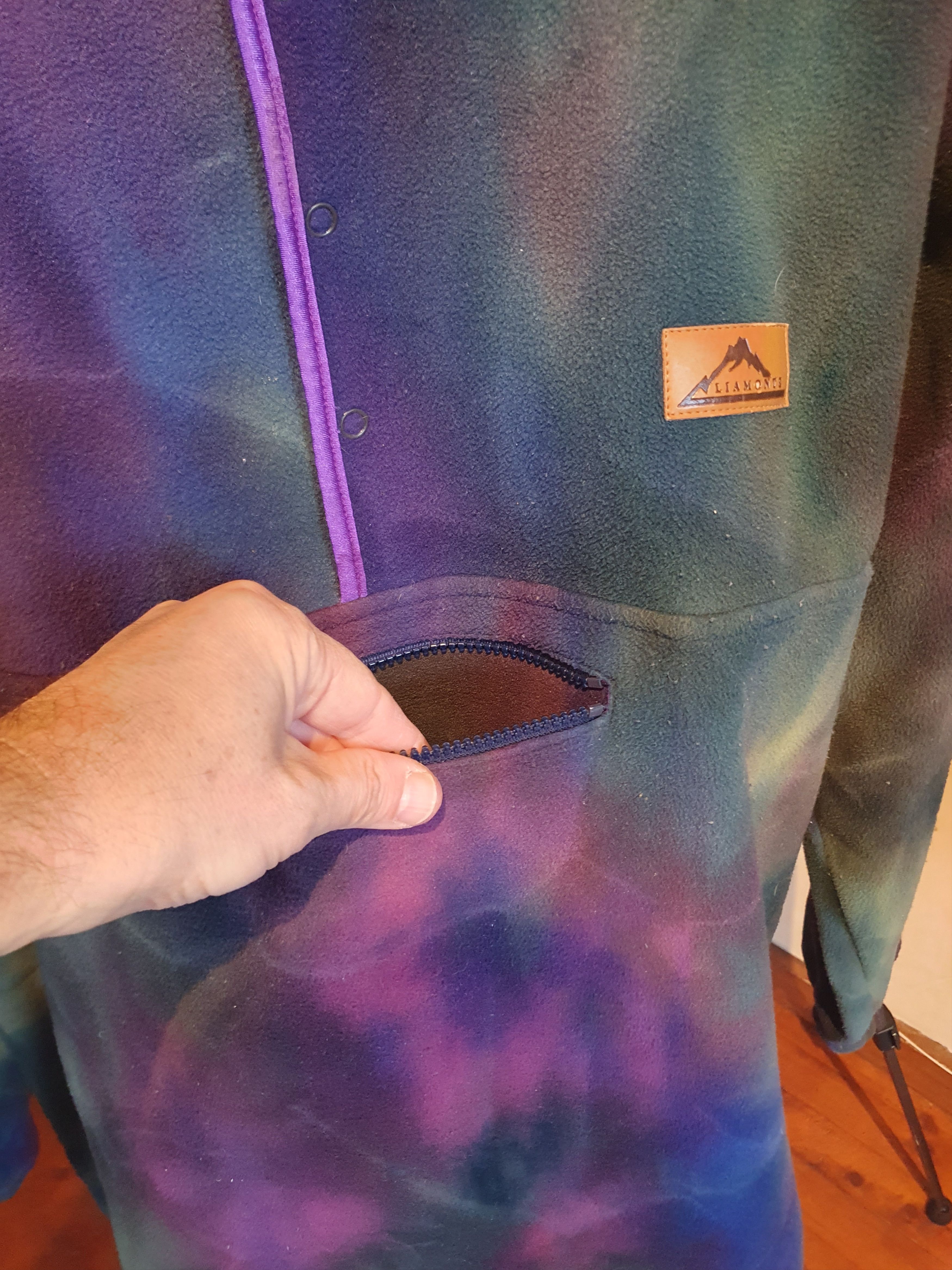 Vintage Liamonte Fleece T-snap Vintage Space Tye Dye sz XL Size US XL / EU 56 / 4 - 12 Thumbnail