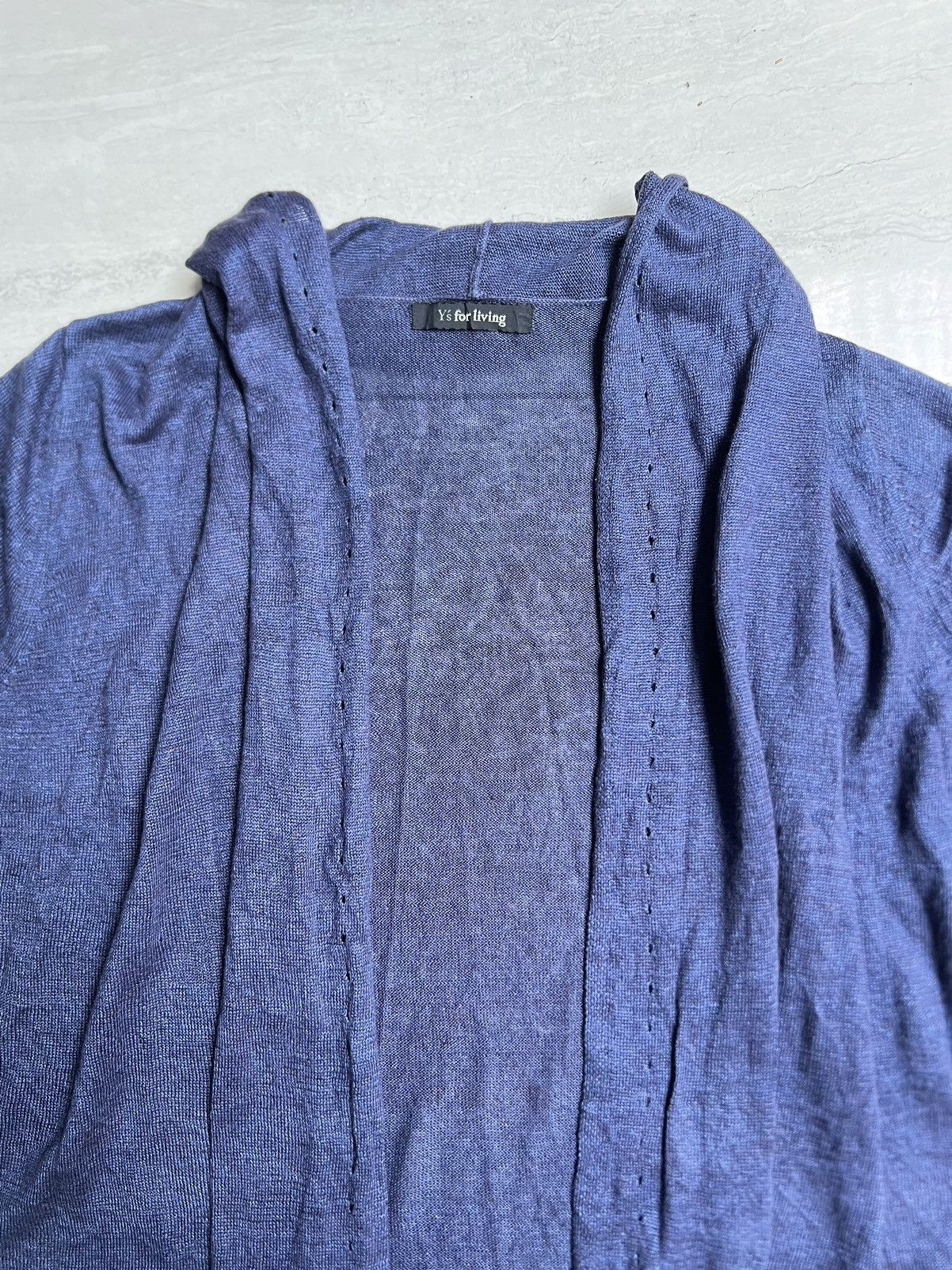 Yohji Yamamoto Y'S FOR LIVING Yohji Yamamoto Blue Cardigan Size US L / EU 52-54 / 3 - 3 Thumbnail
