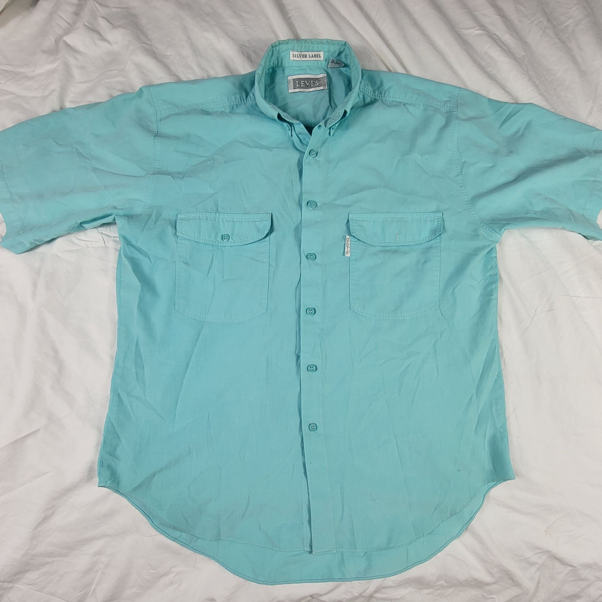 Levi's Levis Silver Label Mens Large Short Sleeve Button Down Shirt Size US L / EU 52-54 / 3 - 1 Thumbnail