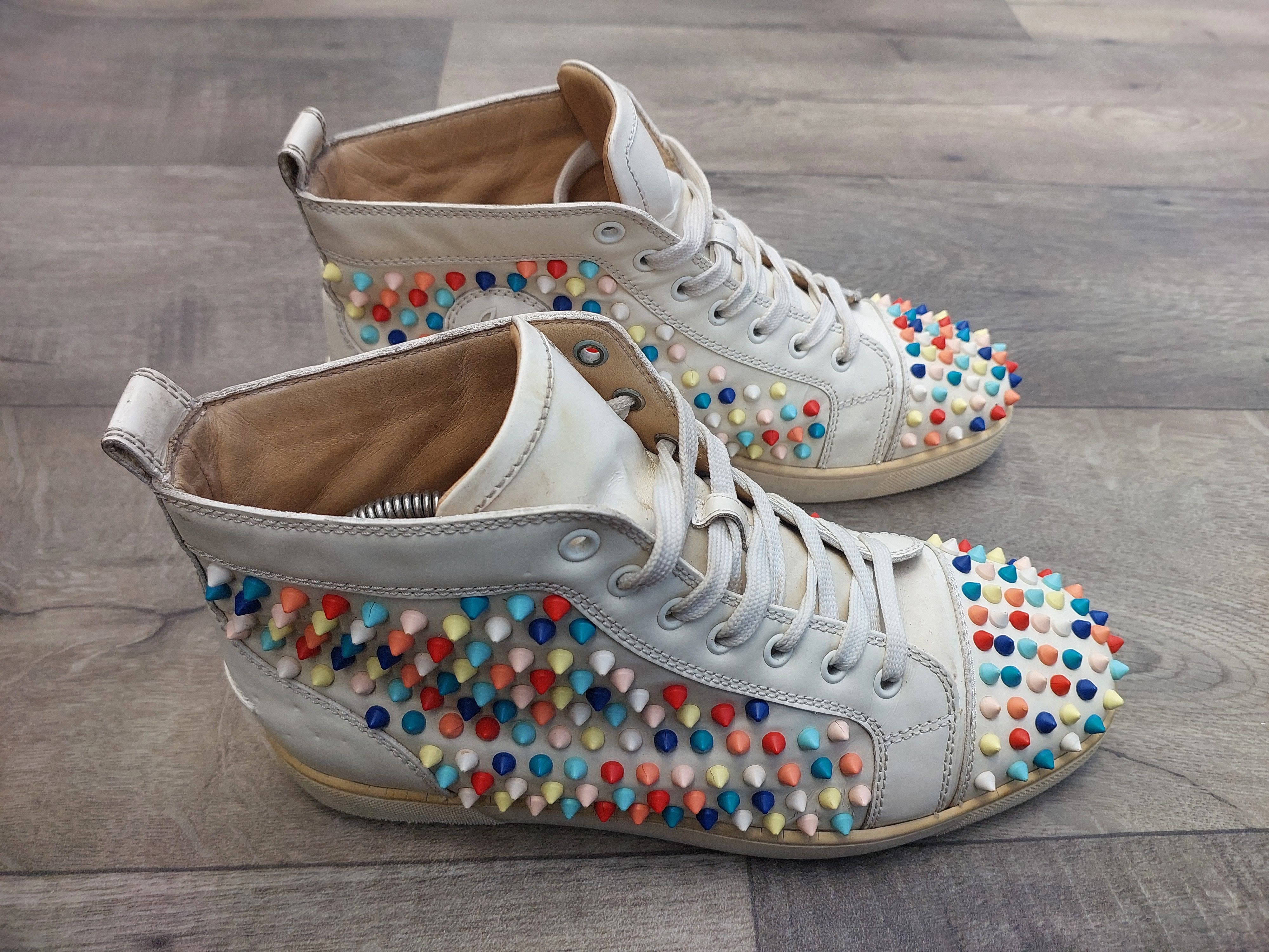 Christian Louboutin Lou Spikes leather trainers Size US 8.5 / EU 41-42 - 2 Thumbnail
