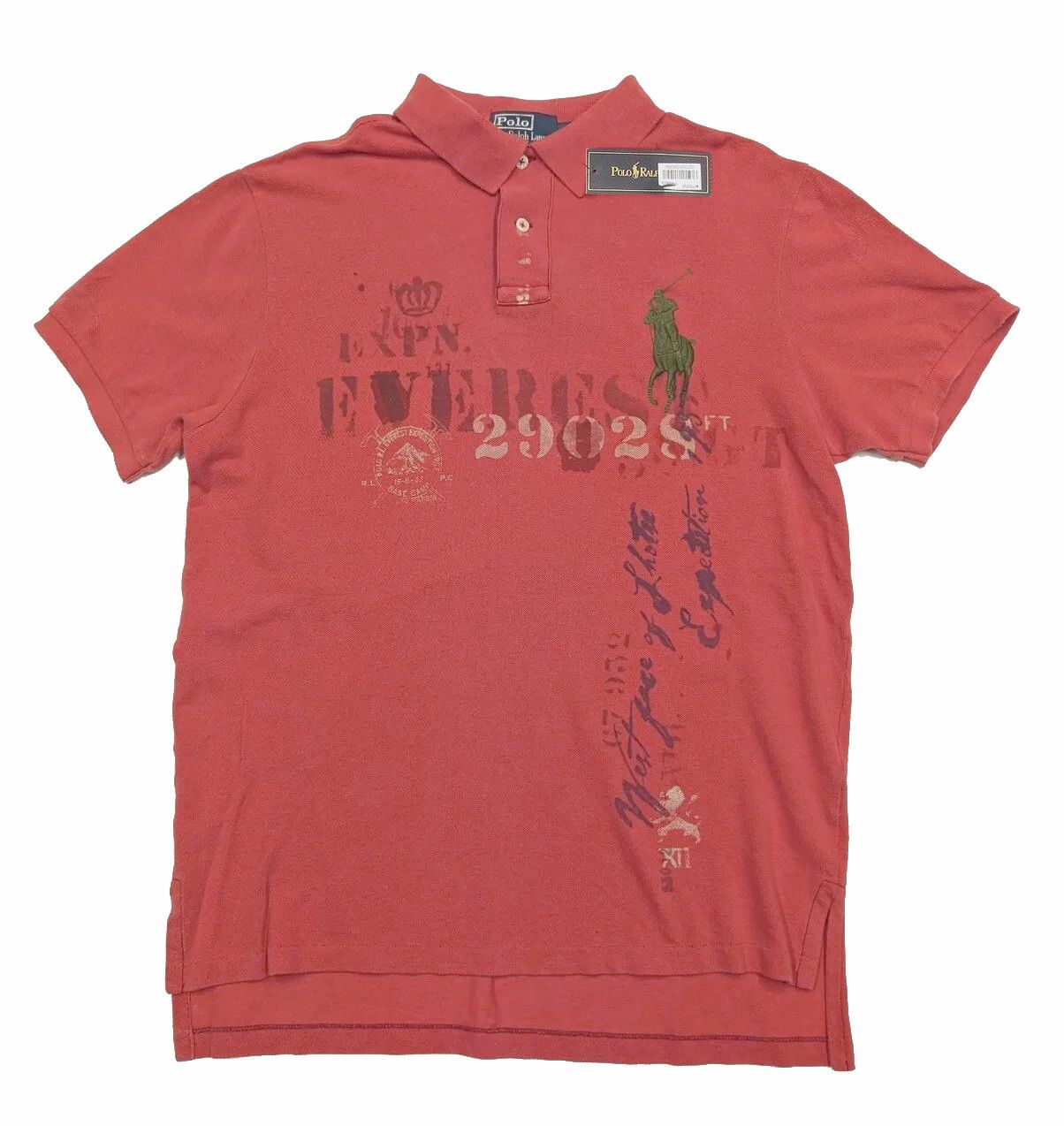 image of New Vintage Polo Ralph Laurent Polo Shirt! Sm Red Asia Dragon, Men's (Size Small)