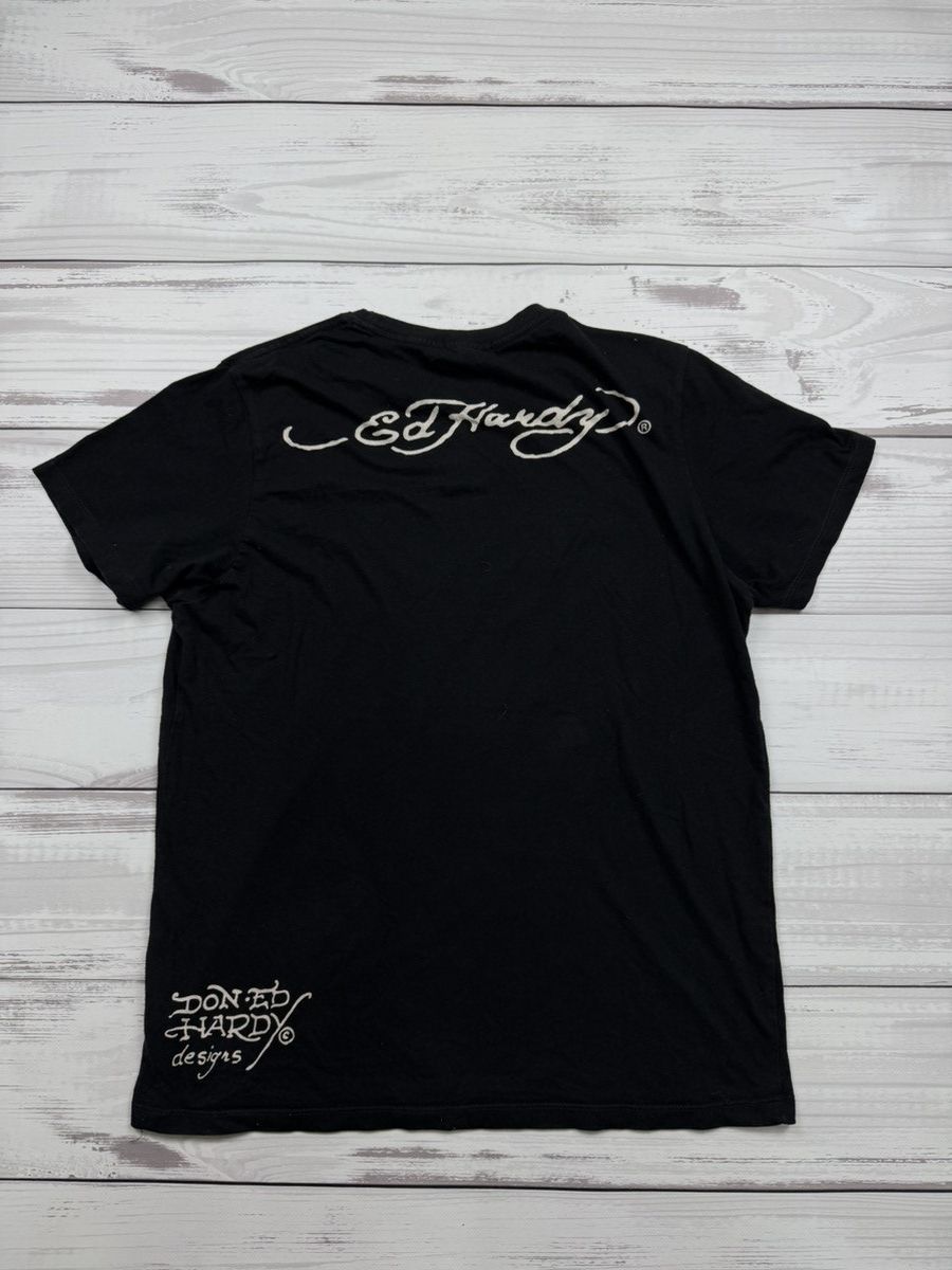 Ed Hardy Vintage Ed Hardy Brown T-Shirt Size US L / EU 52-54 / 3 - 2 Thumbnail