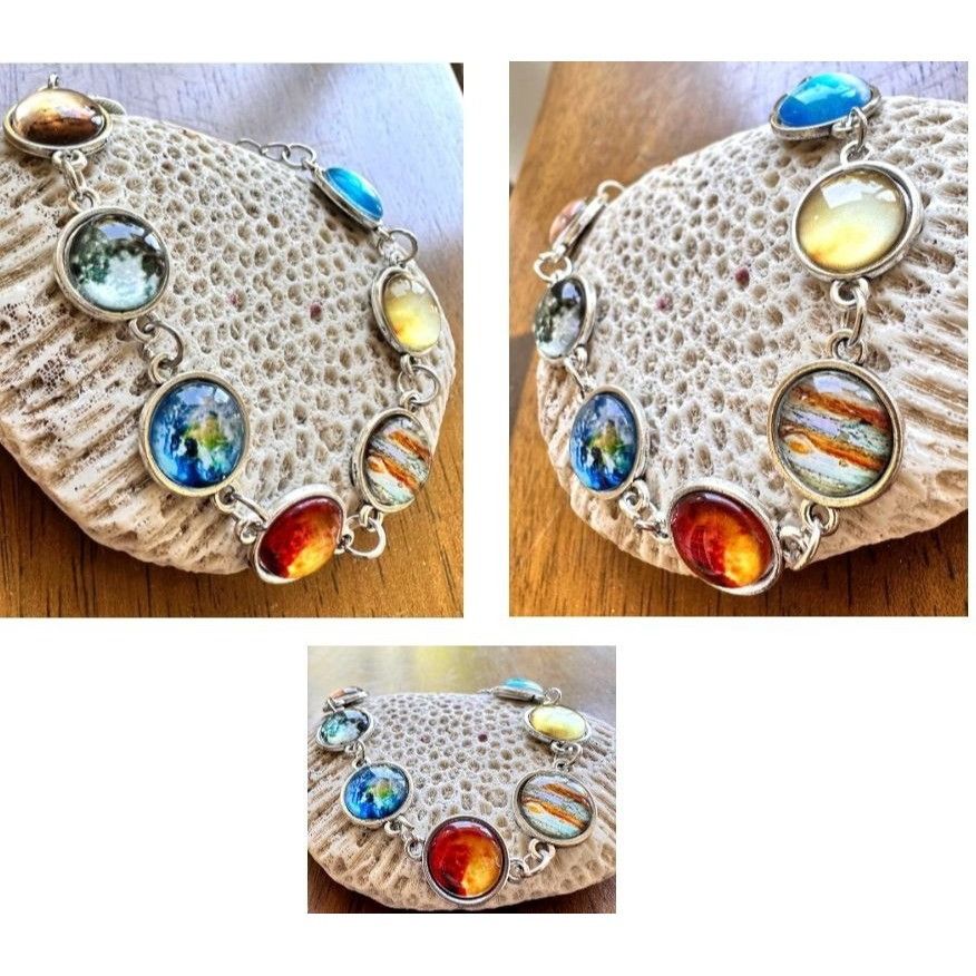 Handmade Solar System Bracelet New Planets Earth Universe Lobster Hoo Size ONE SIZE - 4 Thumbnail