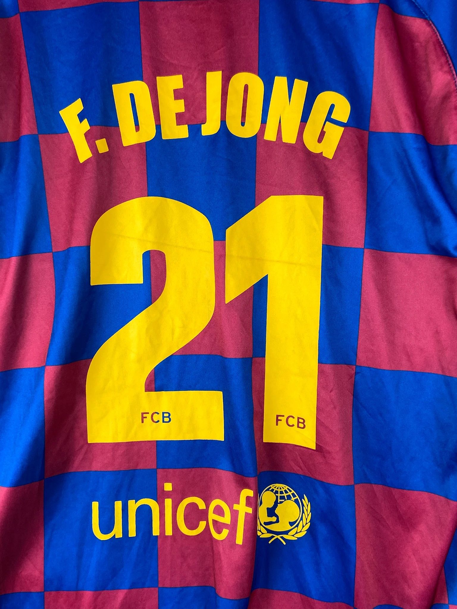 Nike Barcelona De Jong 21 football jersey Size US XL / EU 56 / 4 - 2 Thumbnail