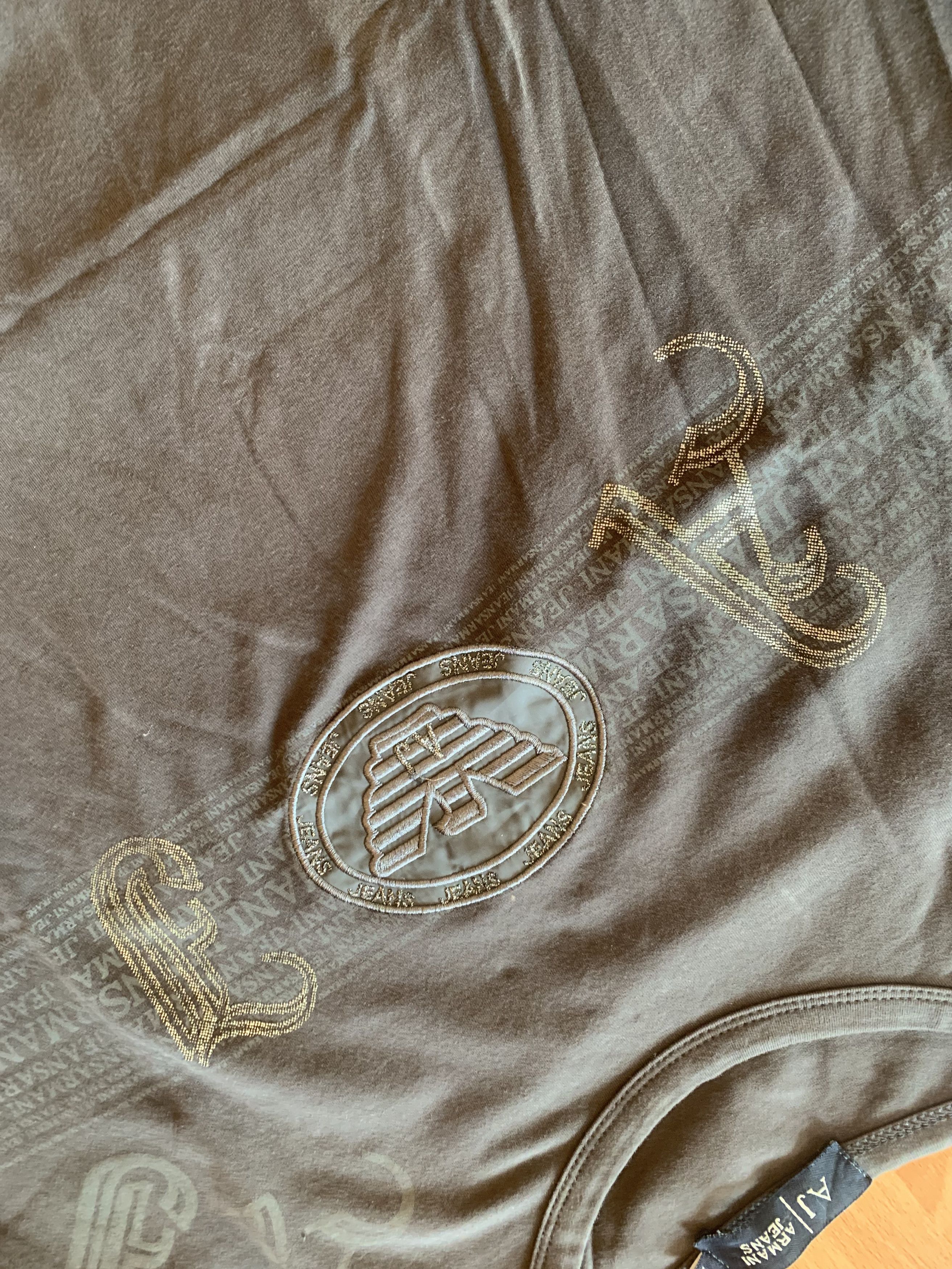 Armani Armani Jeans | Embroidered Long Sleeve T-Shirt Size US XXL / EU 58 / 5 - 5 Thumbnail