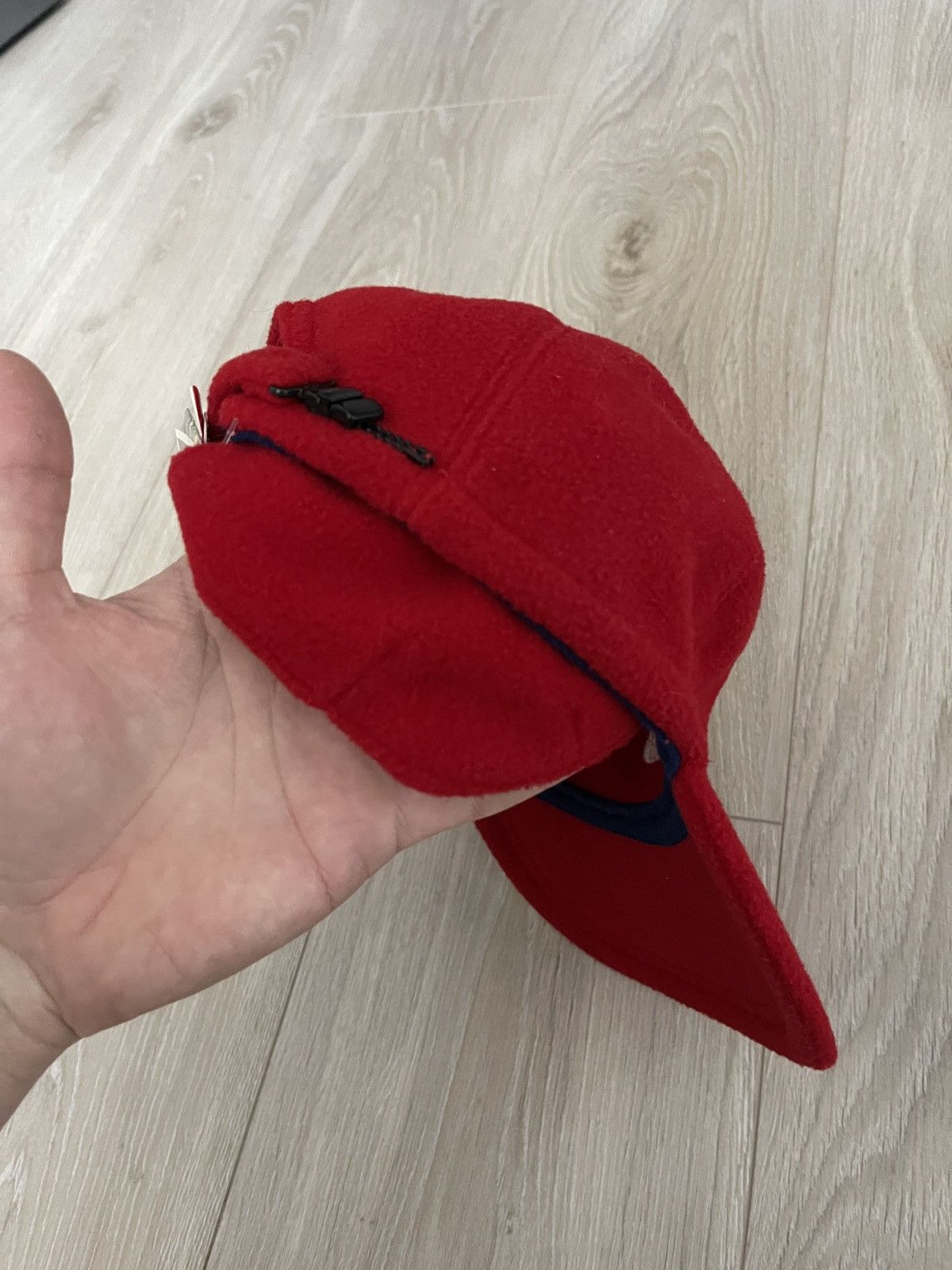 Conte of Florence Conte of Florence Red Fleece Ear-flap Cap Teflon Coated 56 S Size ONE SIZE - 5 Thumbnail