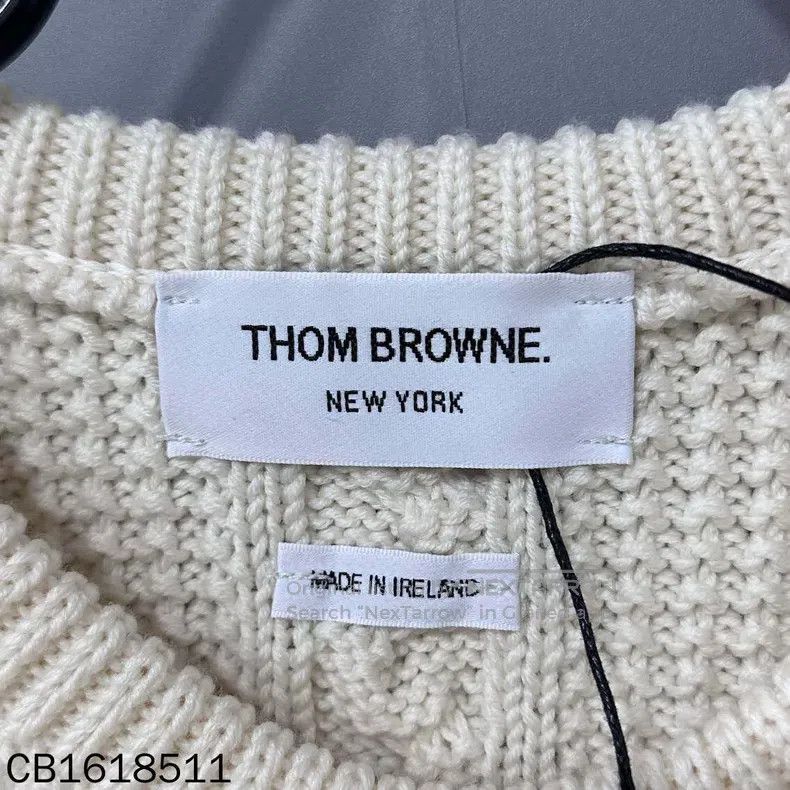 Thom Browne Thom Browne Striped Cable Knit Sweater Size US L / EU 52-54 / 3 - 5 Thumbnail