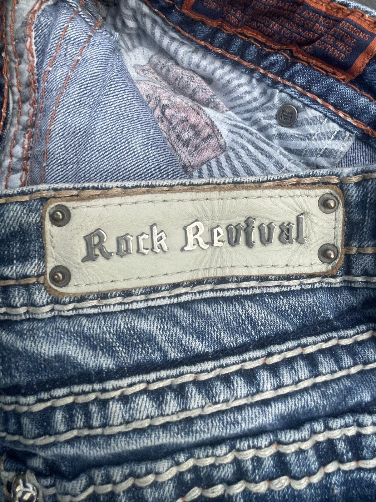 Rock Revival Rock Revival Penny Bootcut Distresed Jeans Size 30" / US 8 / IT 44 - 19 Thumbnail