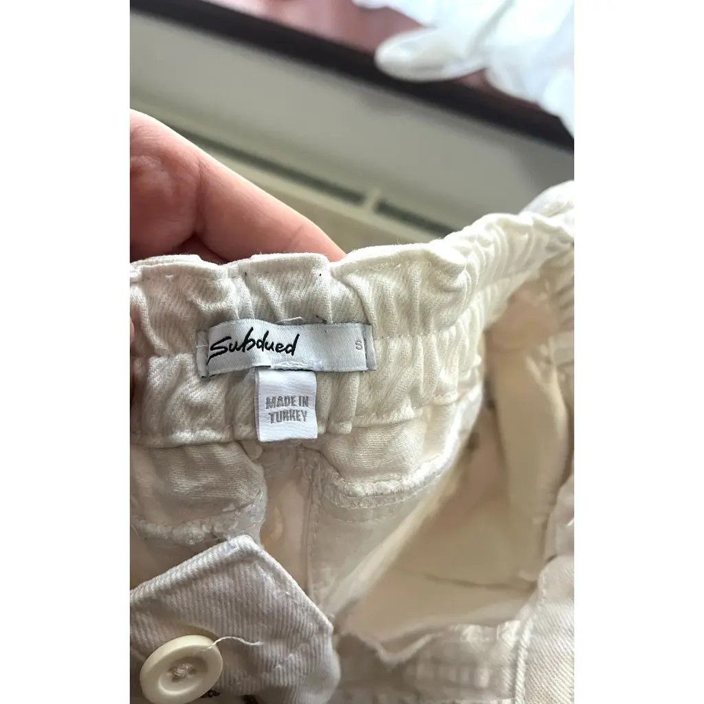 Other Subdued White Denim Cargo Pants Size US 30 / EU 46 - 4 Thumbnail