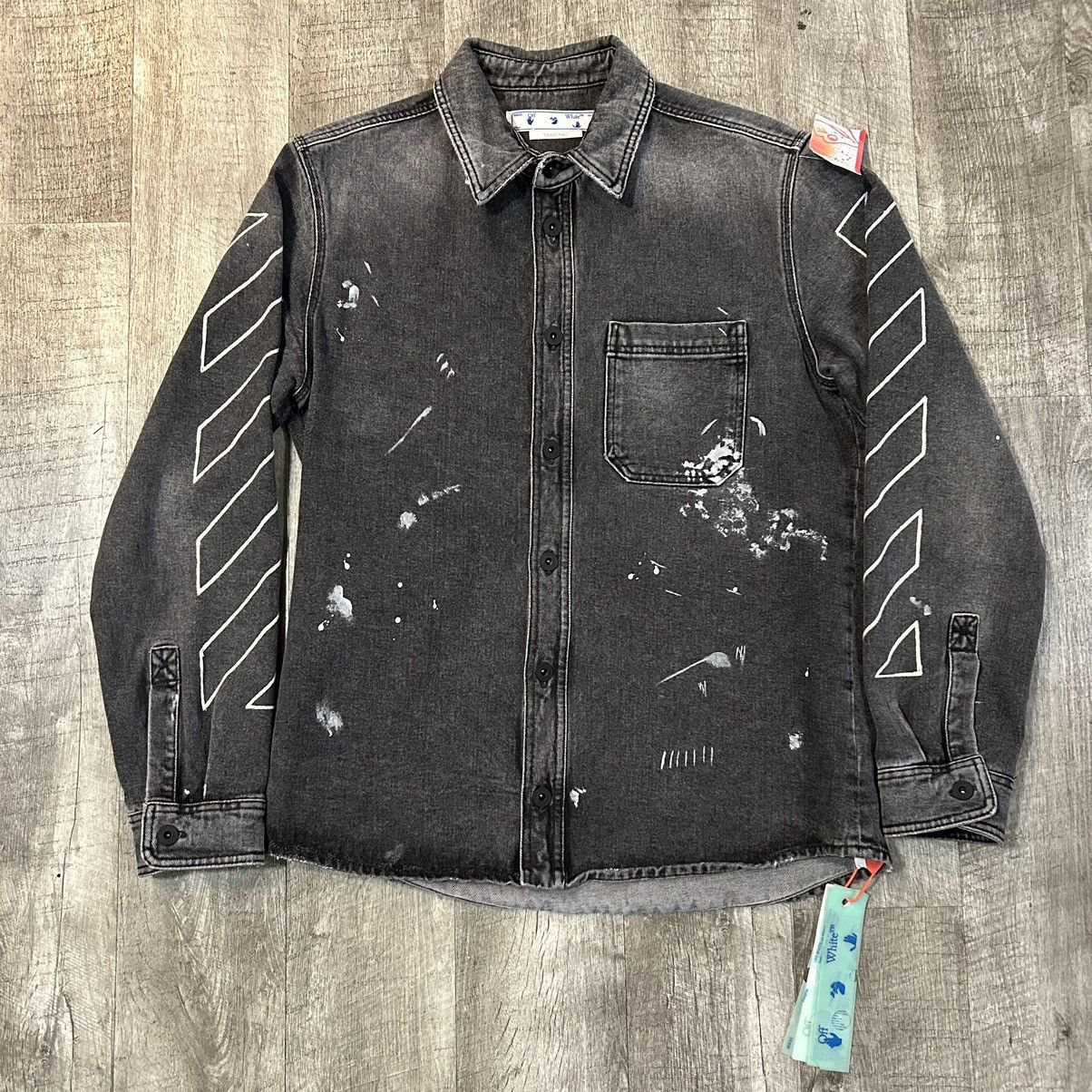 Off-White Chainstitch Denim Overshirt SZ L Size US L / EU 52-54 / 3 - 1 Thumbnail