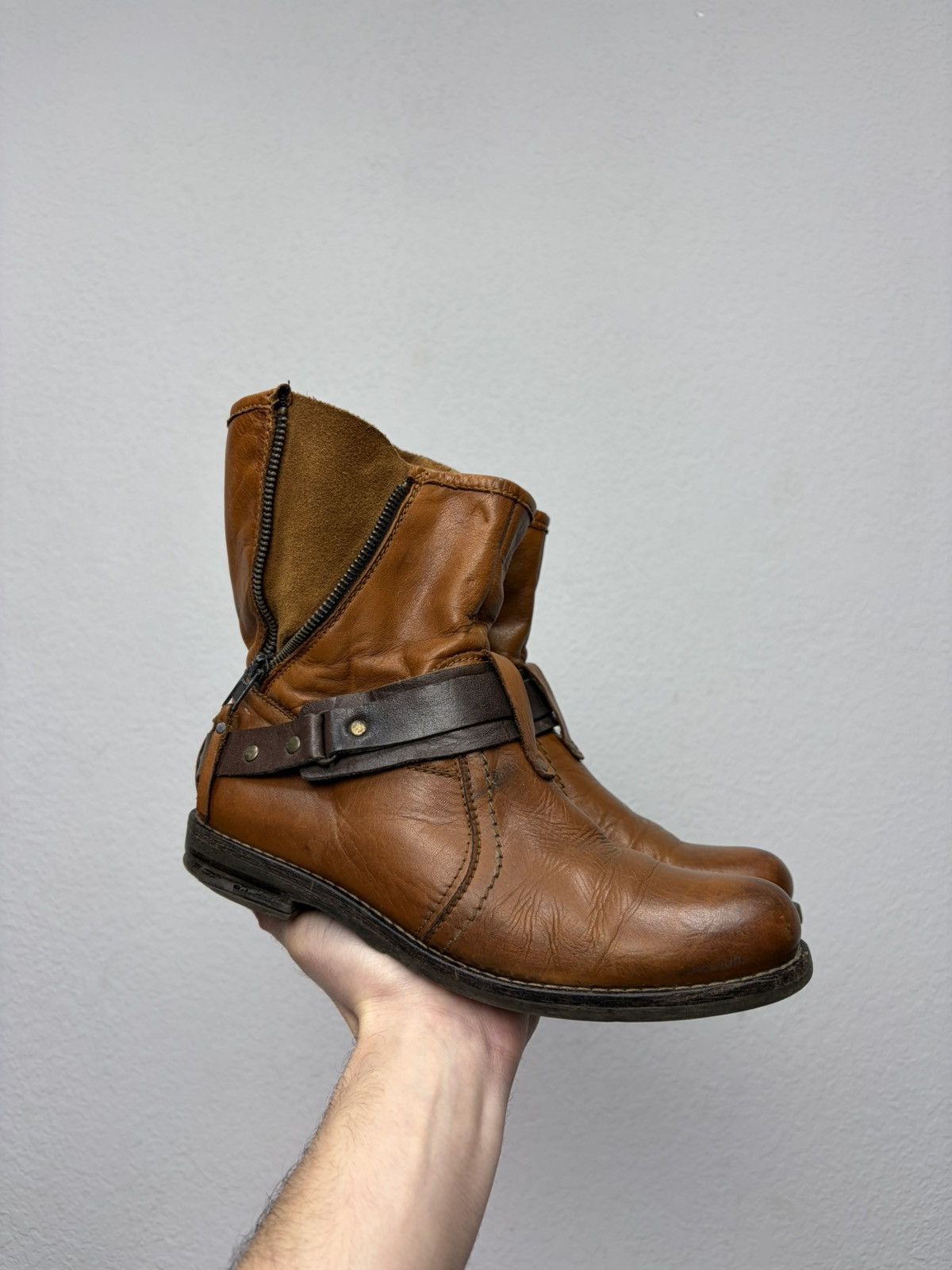 A.S.98 Vintage AS98 Buckle Biker Boots Rick Owens Style Airstep Size US 7 / IT 37 - 9 Thumbnail