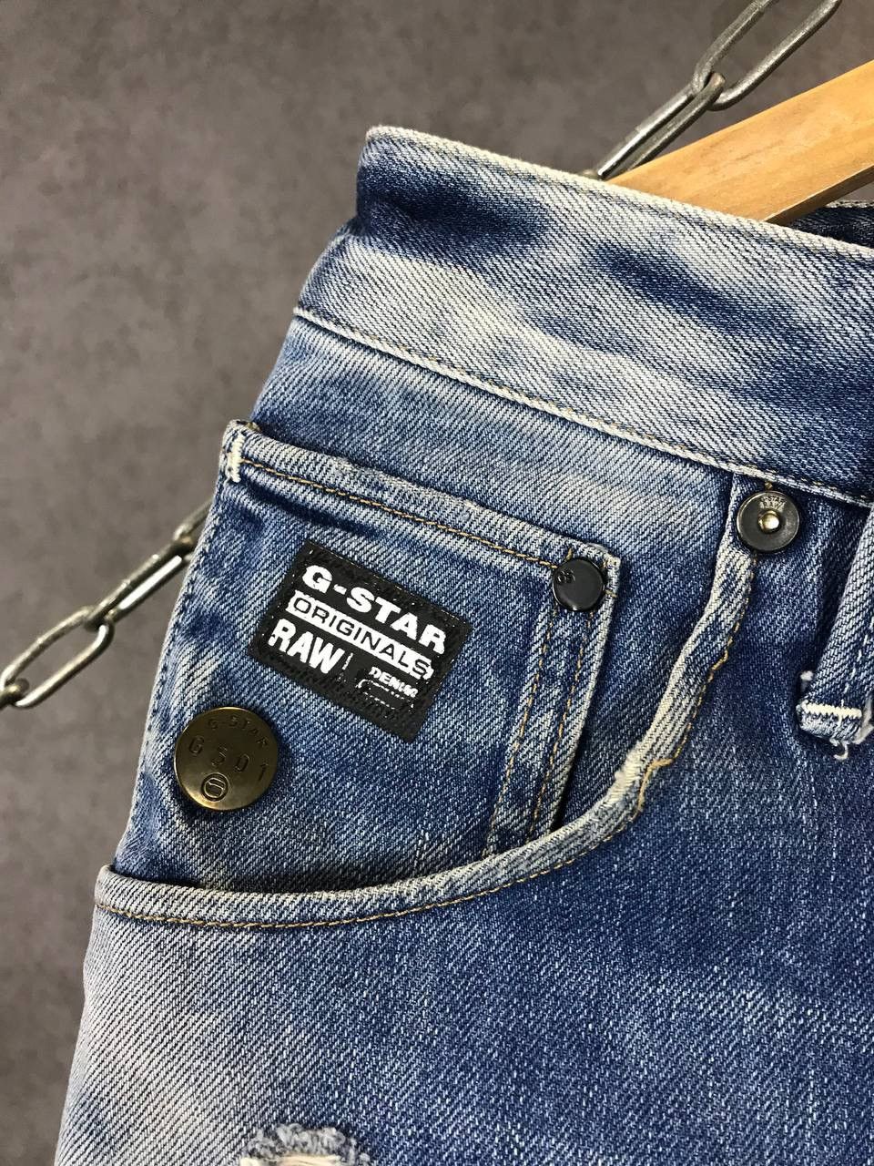 G-Star G Star Raw distressed denim jeans Size US 32 / EU 48 - 4 Thumbnail