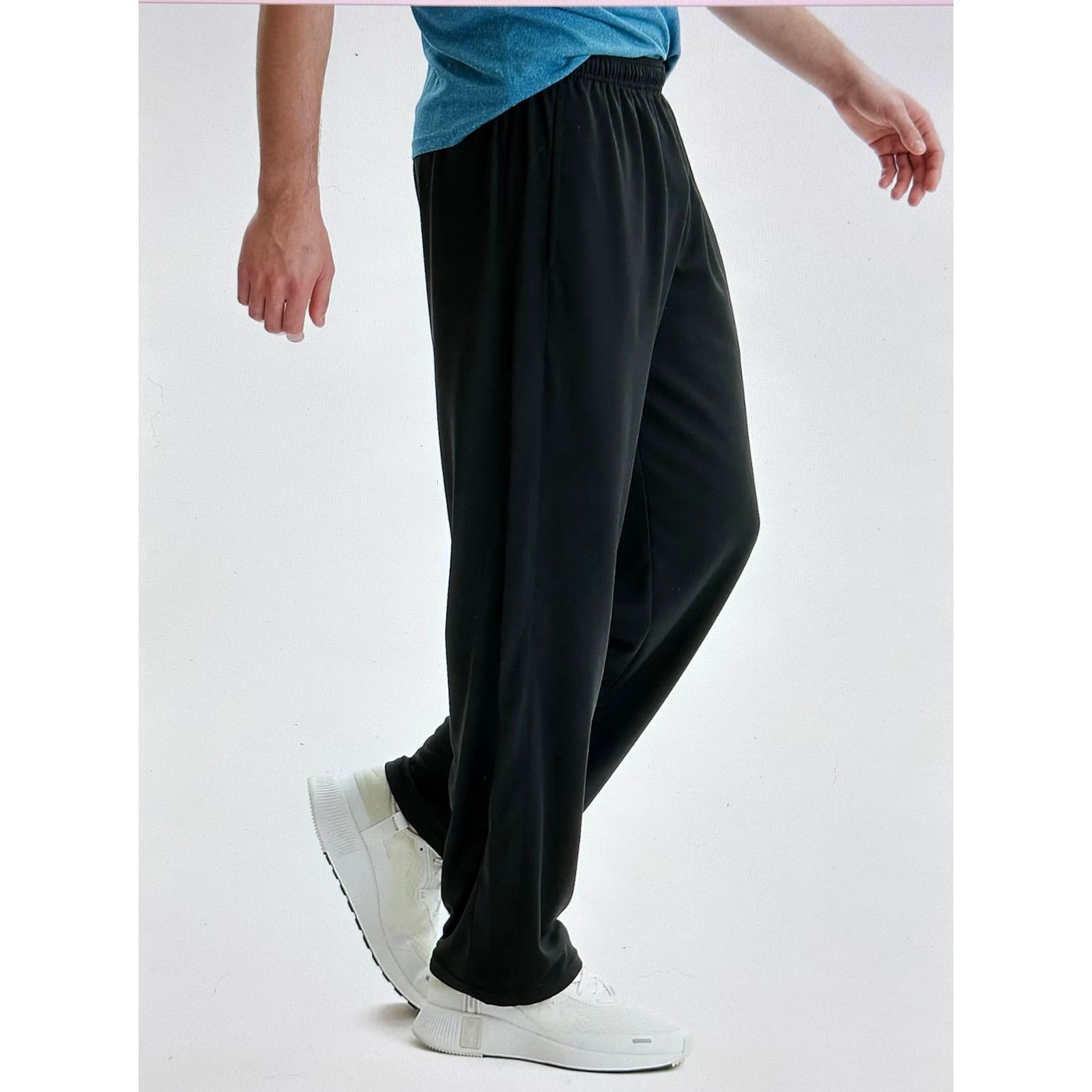 Hanes Hanes Sport Active Gear Joggers Mens Black L Size US 33 - 5 Thumbnail