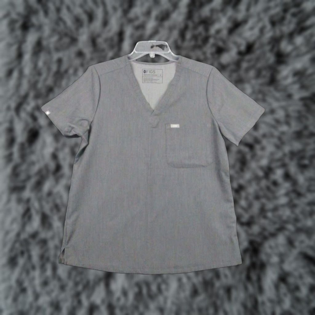 Vintage FIGS Technical Collection Gray Catarina Scrubs V-Neck Top M Uniform Gray Unisex Shirt Size US M / EU 48-50 / 2 - 1 Thumbnail