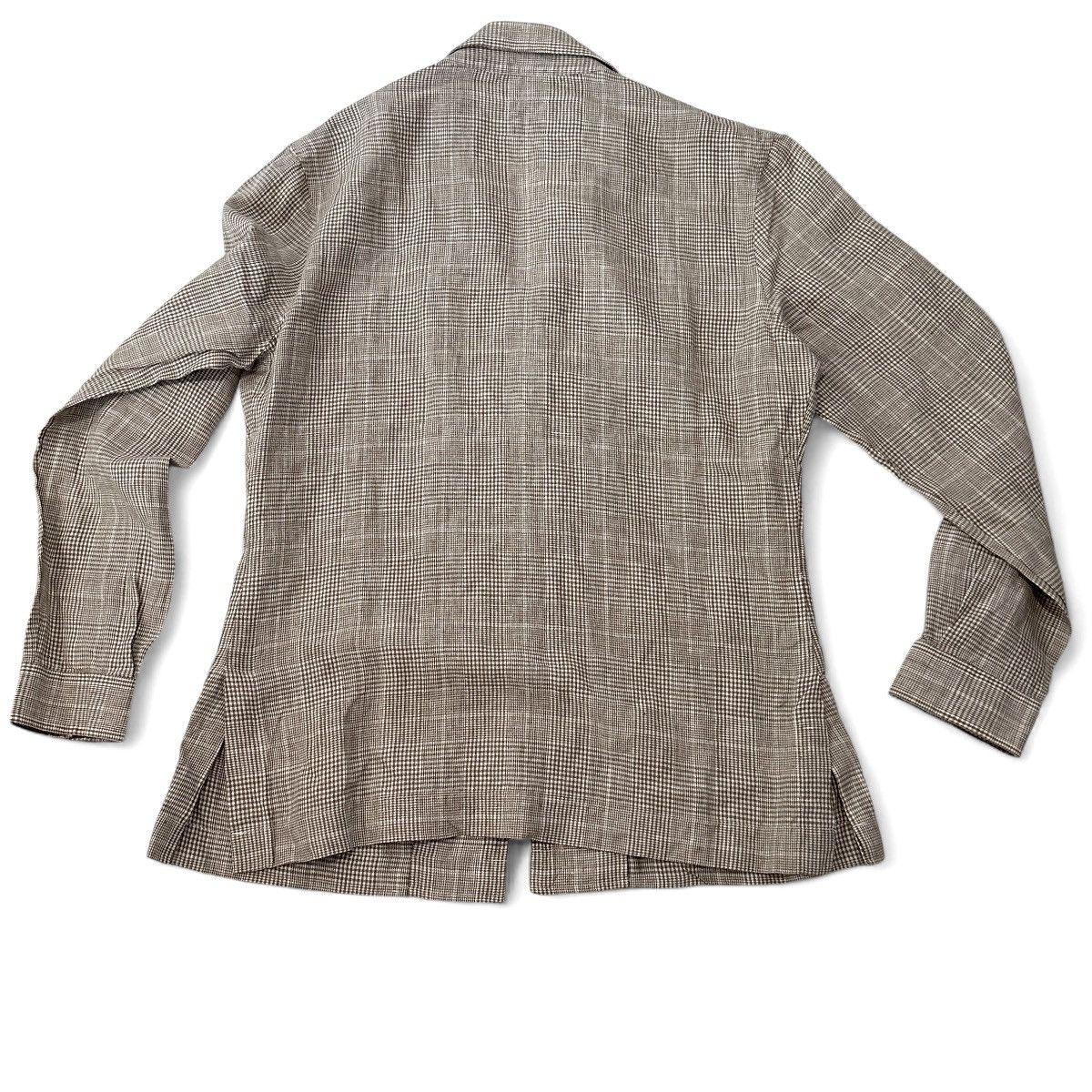 Designer John Henric 100% Linen Overshirt Jacket Shacket Plaid Size US S / EU 44-46 / 1 - 2 Thumbnail