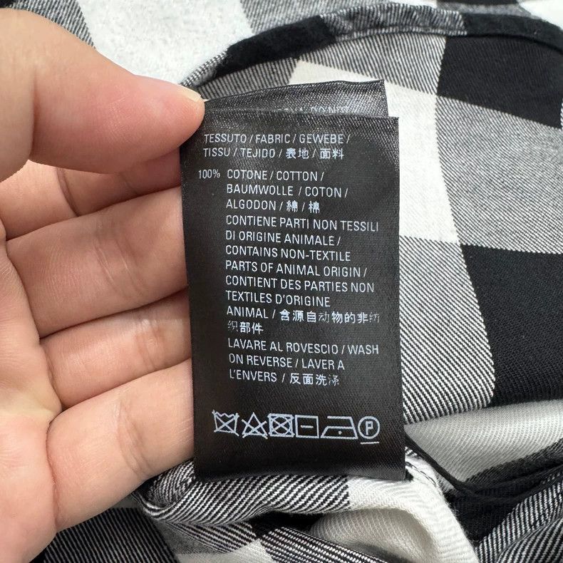 Balenciaga Balenciaga Black and White Checkered Flannel Shirt-2506 Size US S / EU 44-46 / 1 - 4 Thumbnail