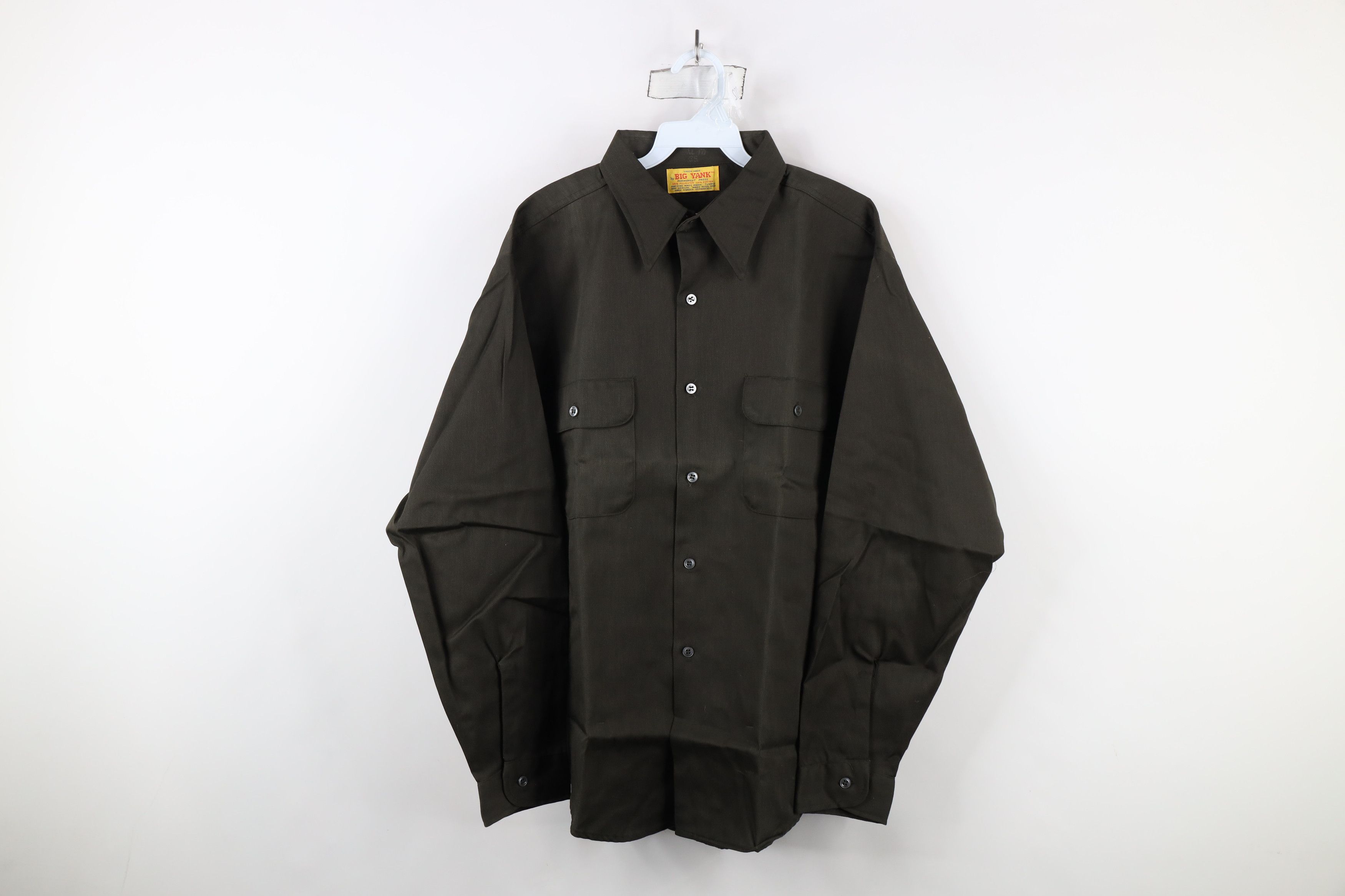 Vintage Deadstock Vintage 60s Collared Workwear Button Shirt USA Size US XL / EU 56 / 4 - 1 Thumbnail