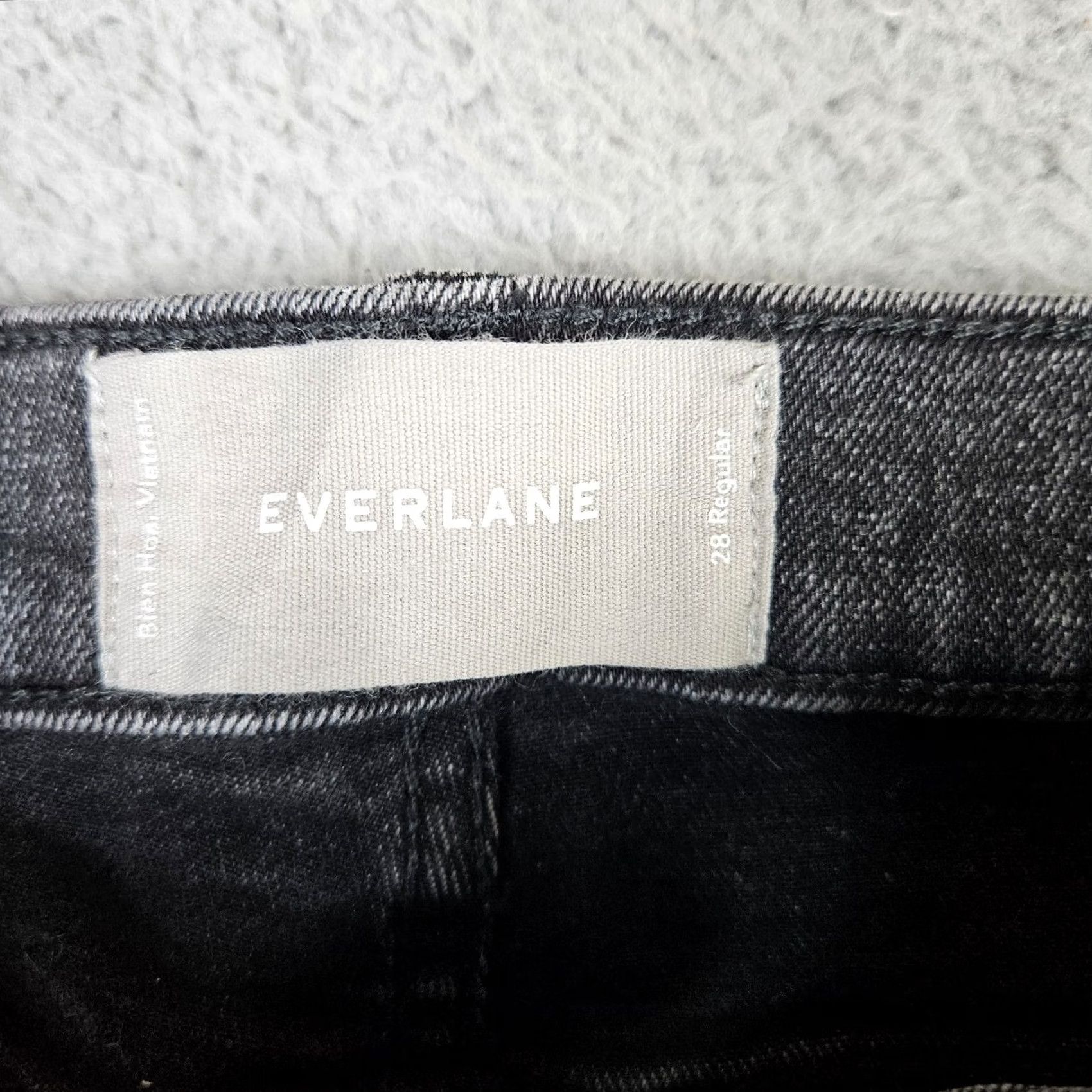Everlane Everlane Jeans Regular Fit Denim Gray Dark Wash Mid Rise 28 Womens Size 28" / US 6 / IT 42 - 4 Thumbnail