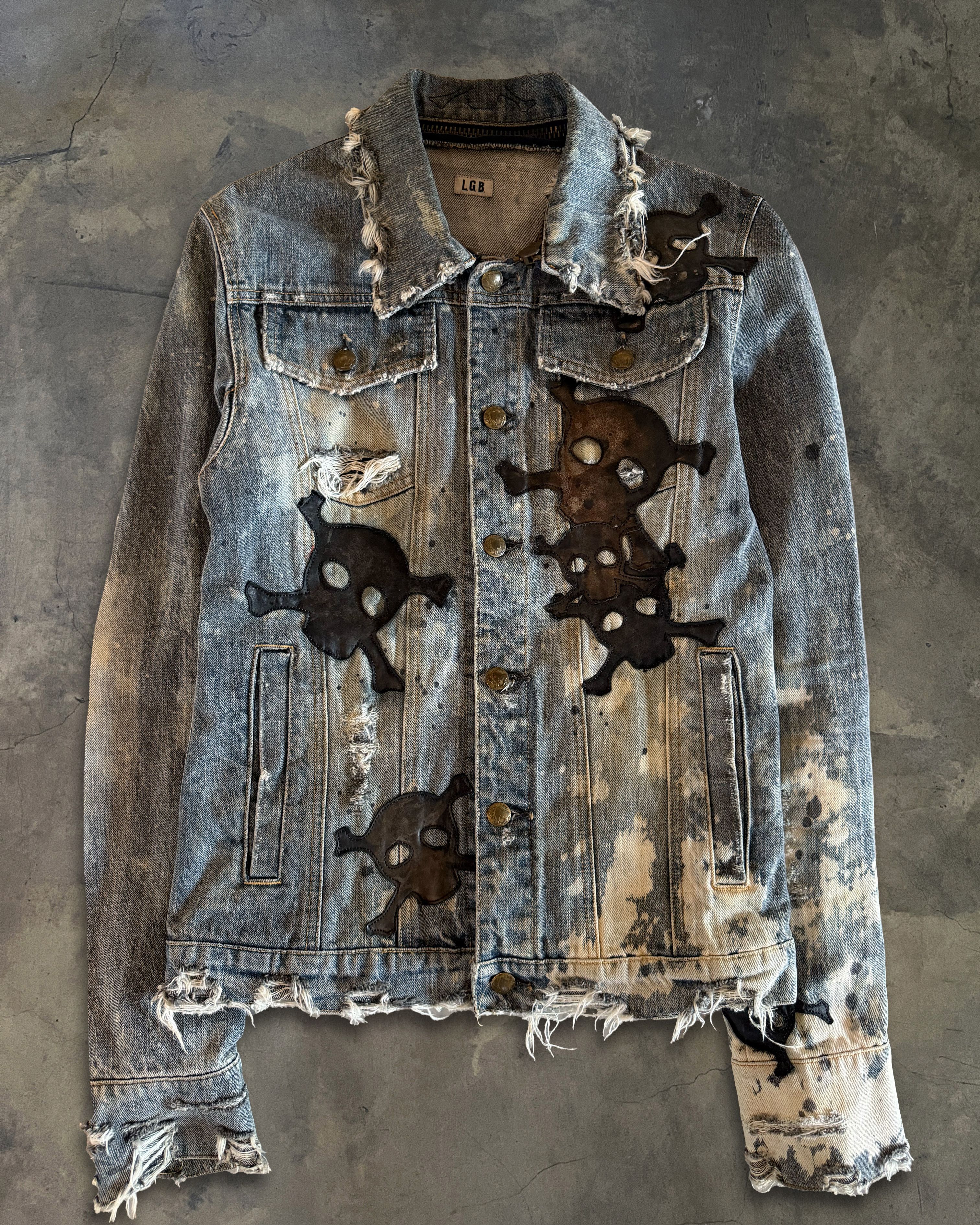 ジャケット・アウター LGB love sex dream scull patch denim jkt Le Grande Bleu (L.G.B.) LGB LOVE SEX DREAM SKULL PATCH DENiM