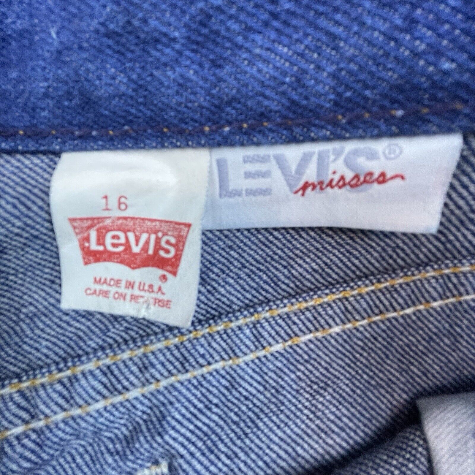Levi's Vintage Levi's Miss Jeans Womens 16 Taper Orange Tab Batwing Size 38" / US 16 / IT 52 - 4 Thumbnail