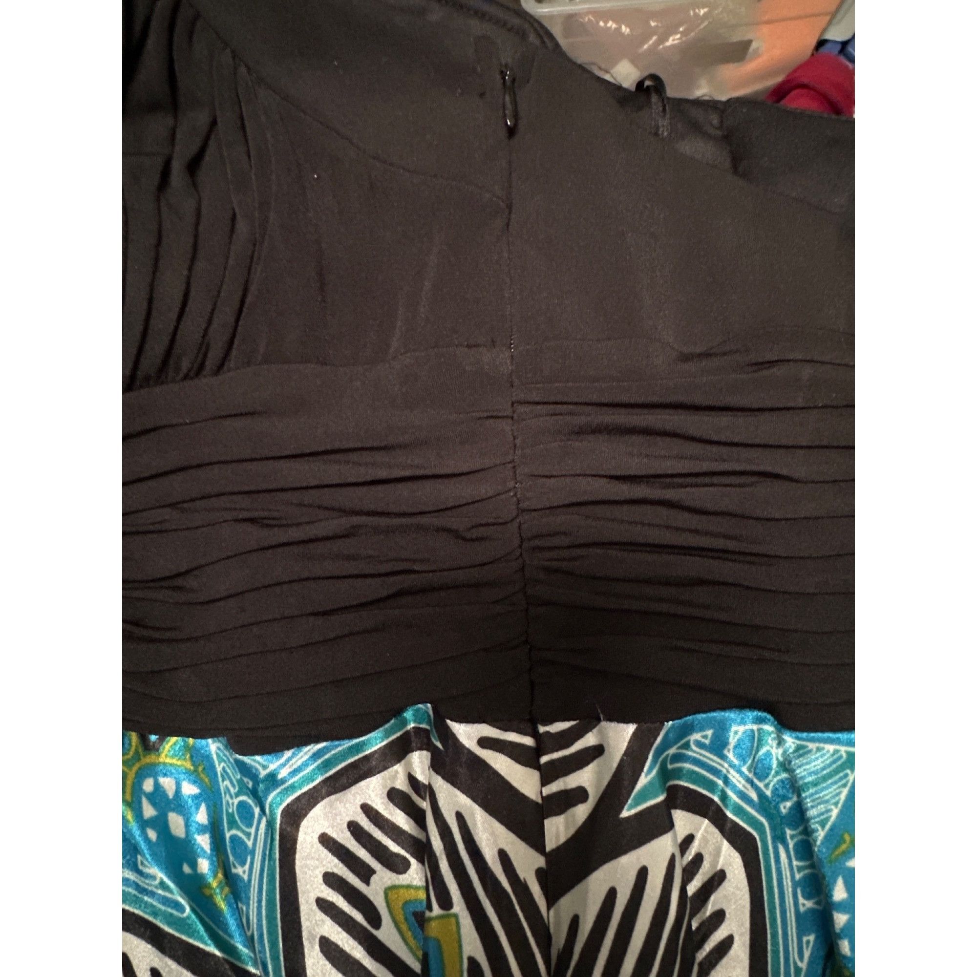 Other Signature by Sangria Size Small Black Blue Halter Dress Hand Size S / US 4 / IT 40 - 14 Thumbnail