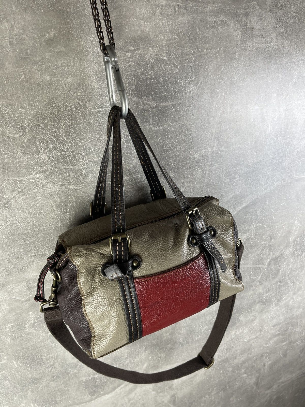 Genuine Leather Sofia C. Avant Garde Dark Brown Genuine Leather Shoulder Bag Size ONE SIZE - 4 Thumbnail