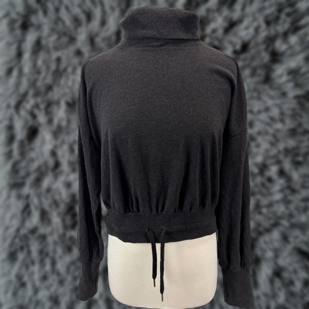 Sweaty Betty SWEATY BETTY MELODY LUXE FLEECE PULLOVER Turtleneck Charcoal Gray 8 Soft Cozy Size M / US 6-8 / IT 42-44 - 1 Thumbnail